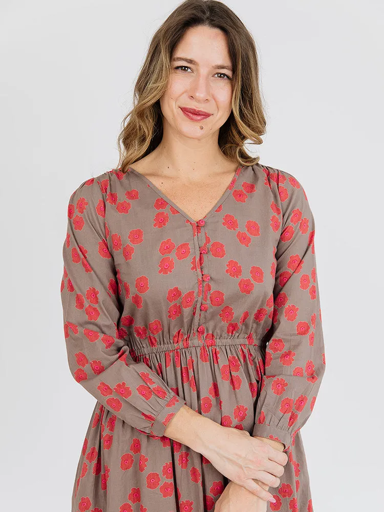 Mia Dress - Fuchsia Floral