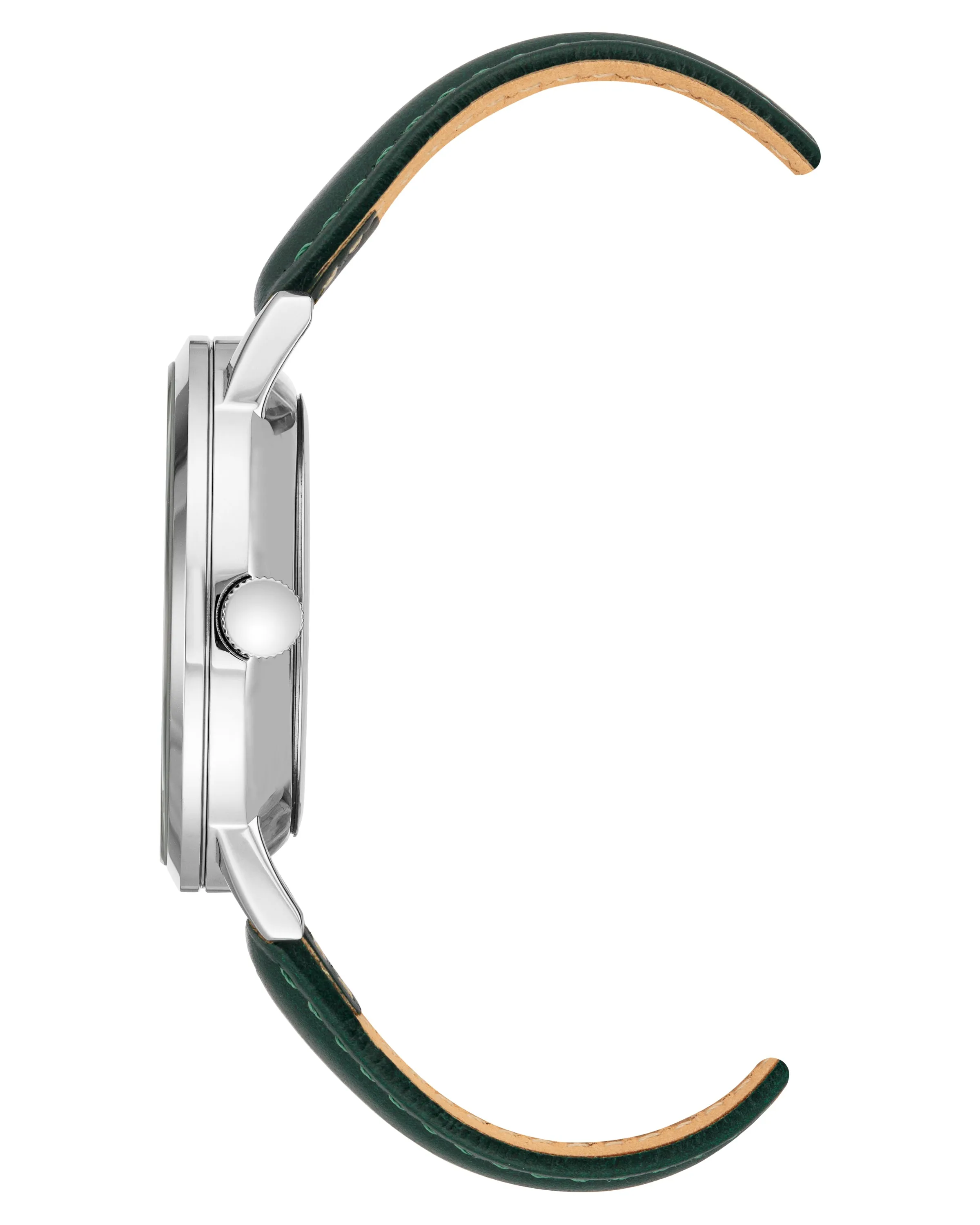 Miles™ | Premium 42mm Silver Watch with Green Details