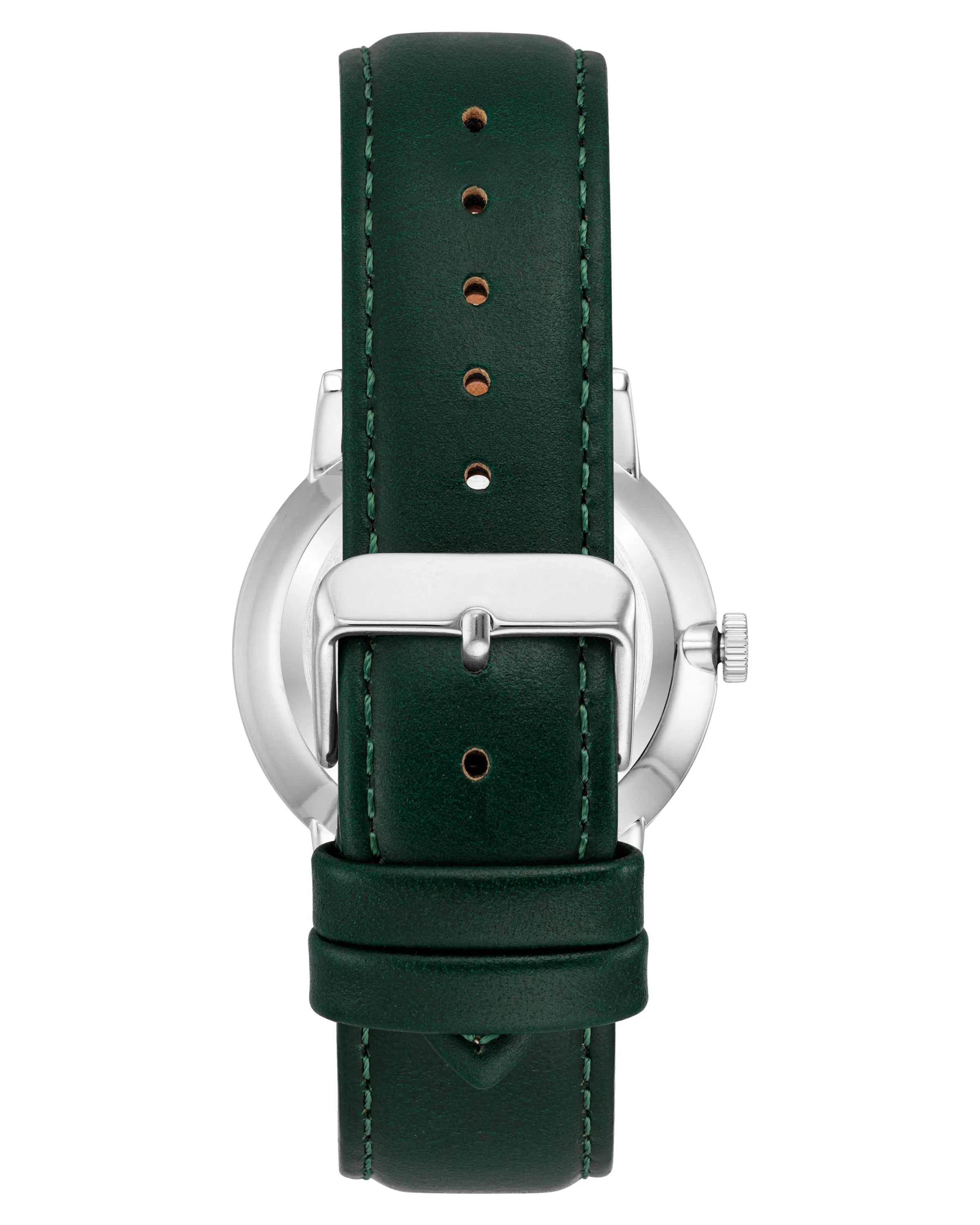 Miles™ | Premium 42mm Silver Watch with Green Details