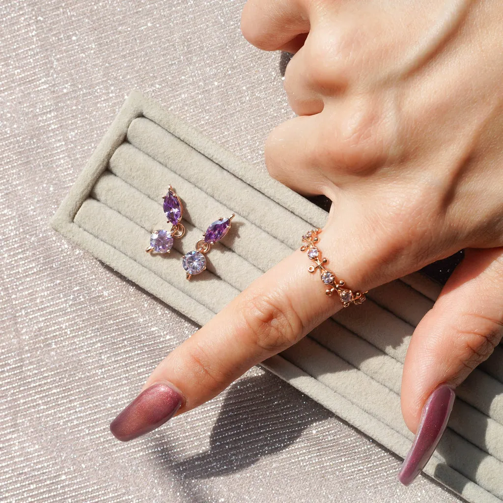 Mini Butterfly Ring [Lavender color]