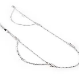 Mini Gems Body Chain [White gold]