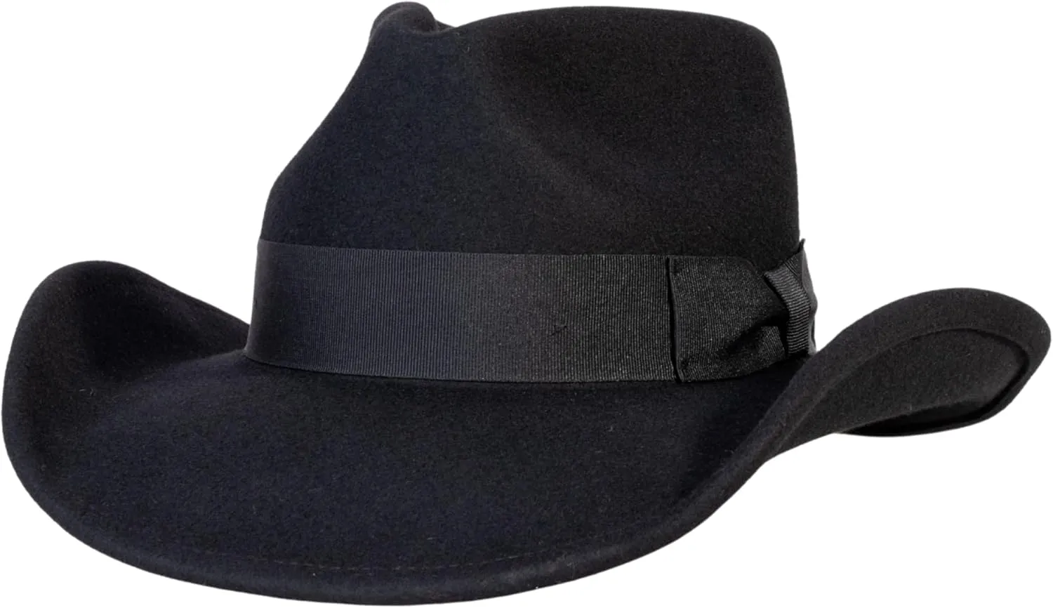 MIX BROWN Western Cowboy Hat for Men & Women 100% Wool Wide Brim Cowgirl Hats Outback Panama Rancher Felt Hat