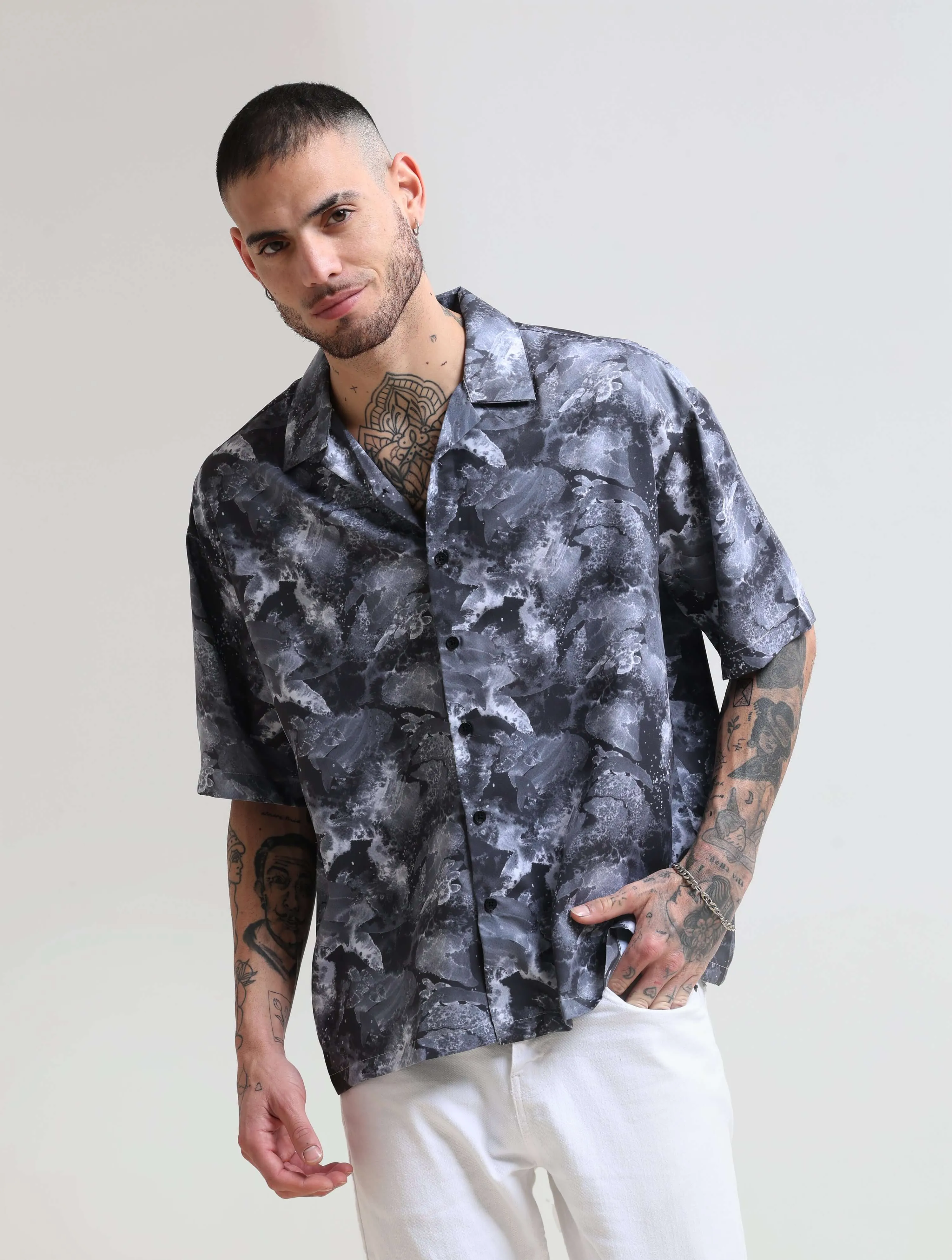 Moonlit Melody Oversized Shirt