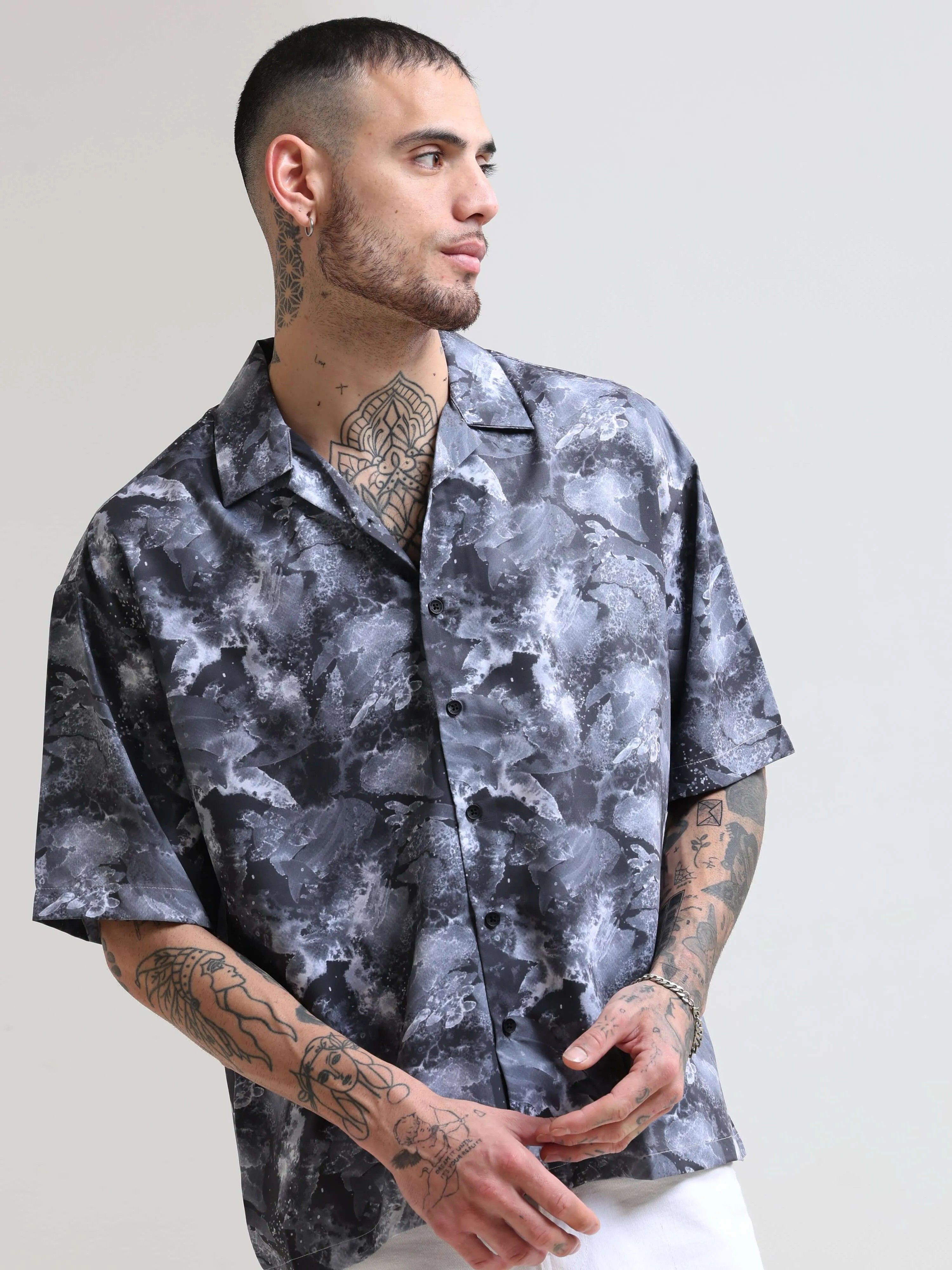 Moonlit Melody Oversized Shirt