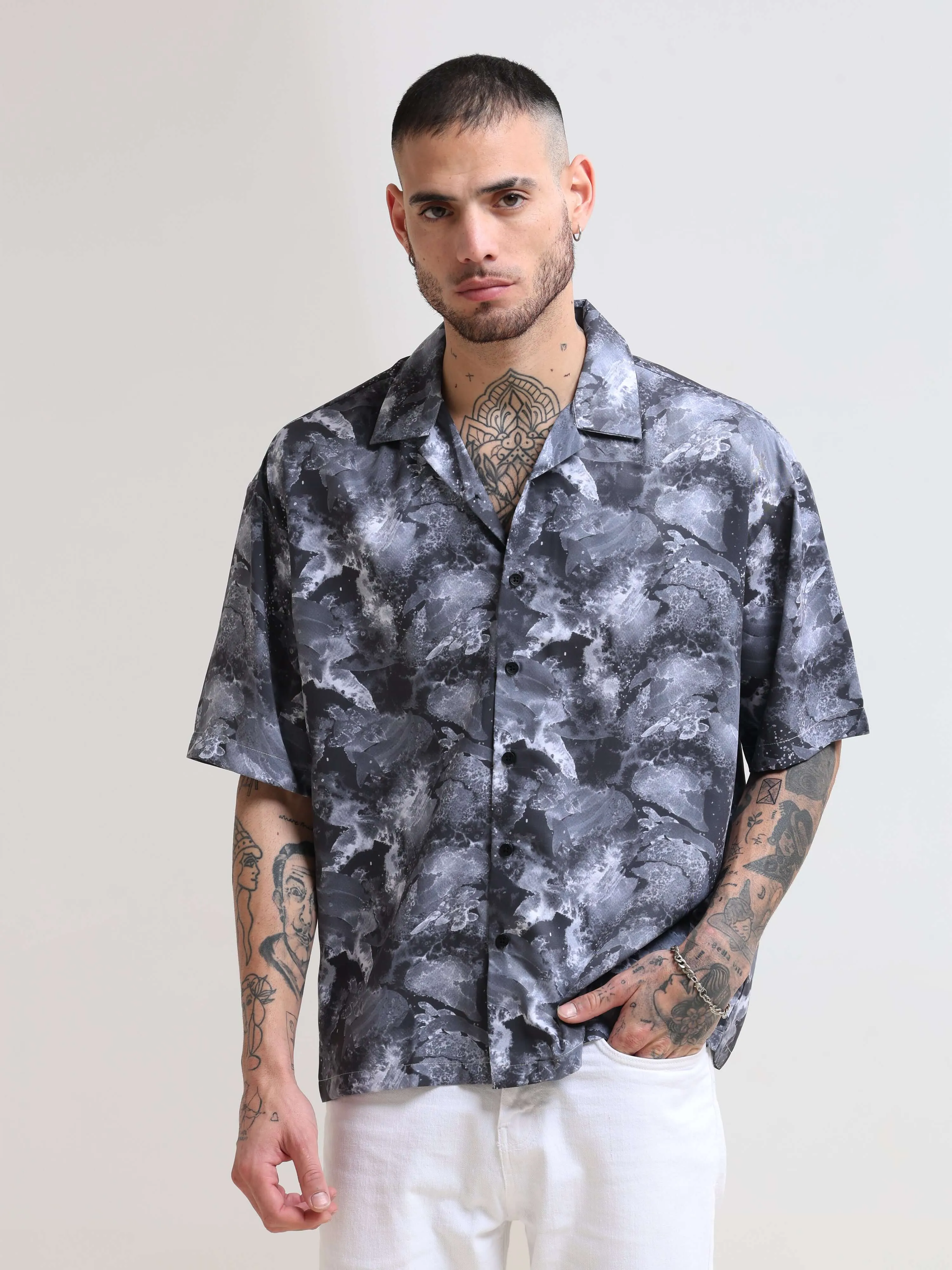 Moonlit Melody Oversized Shirt