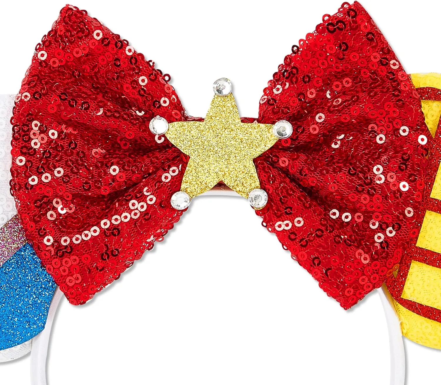 Mouse Ear Headbands,Sparkle Mouse Ears Headband for Women Girls Cartoon Princess Costume Cosplay Decoration (Jessie Hat B)
