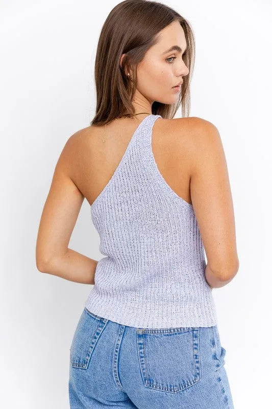 One Shoulder Knit Top *online only*