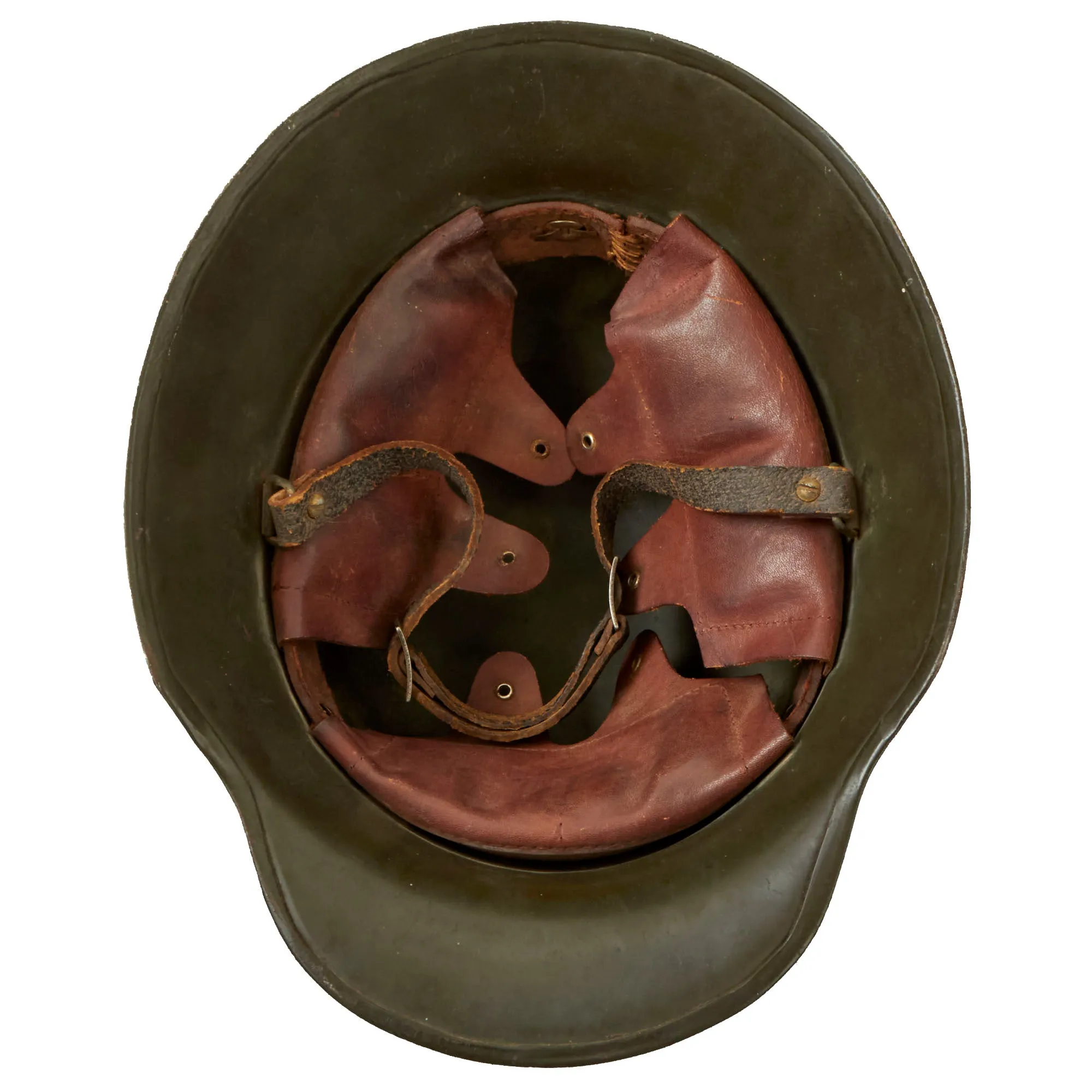 Original German Pre-WWII Early Single Decal Commercially Manufactured M1916 Police Helmet with Full Liner & Chinstrap