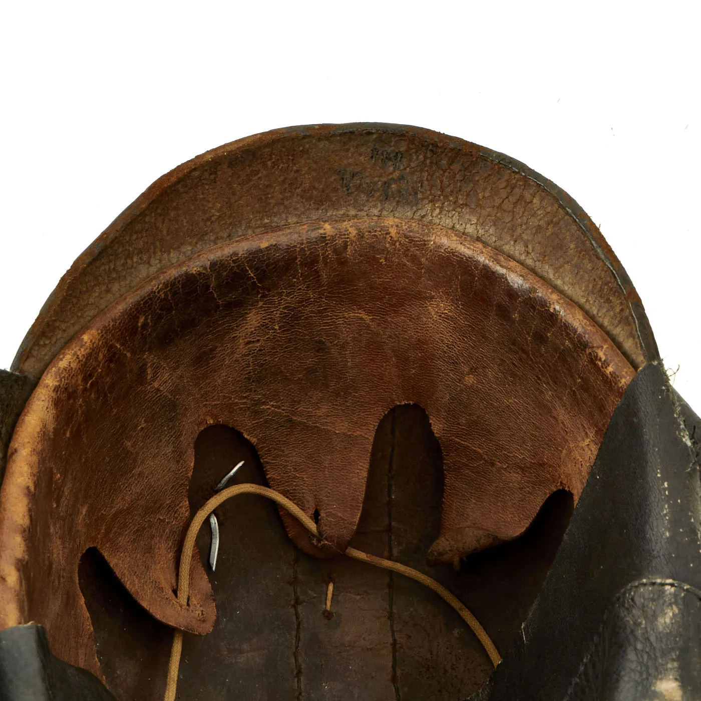 Original German WWII 2nd Pattern NSKK Crash Helmet with NOS Front Plate - Size 59