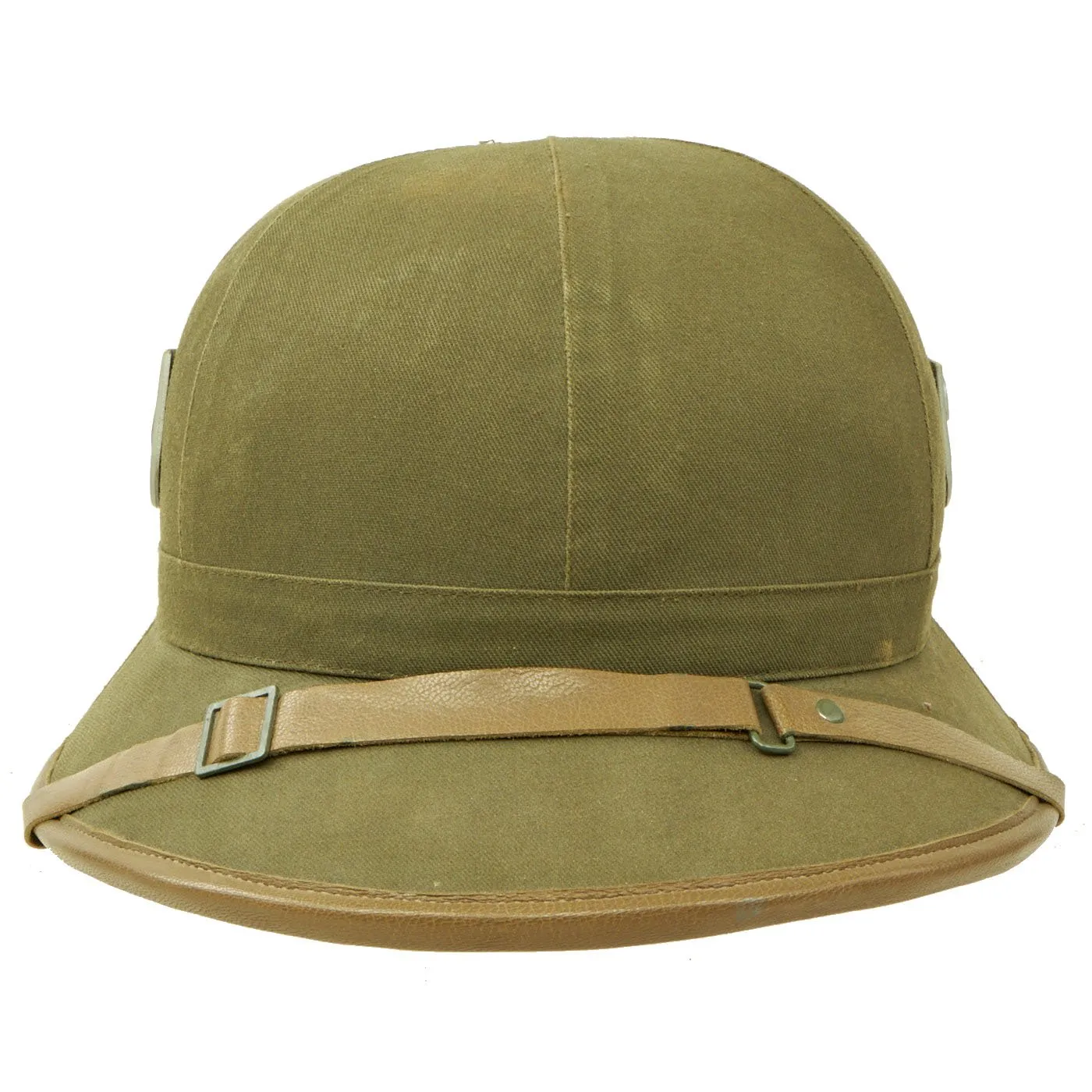 Original German WWII First Model DAK Afrikakorps Green Sun Helmet