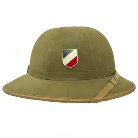 Original German WWII First Model DAK Afrikakorps Green Sun Helmet