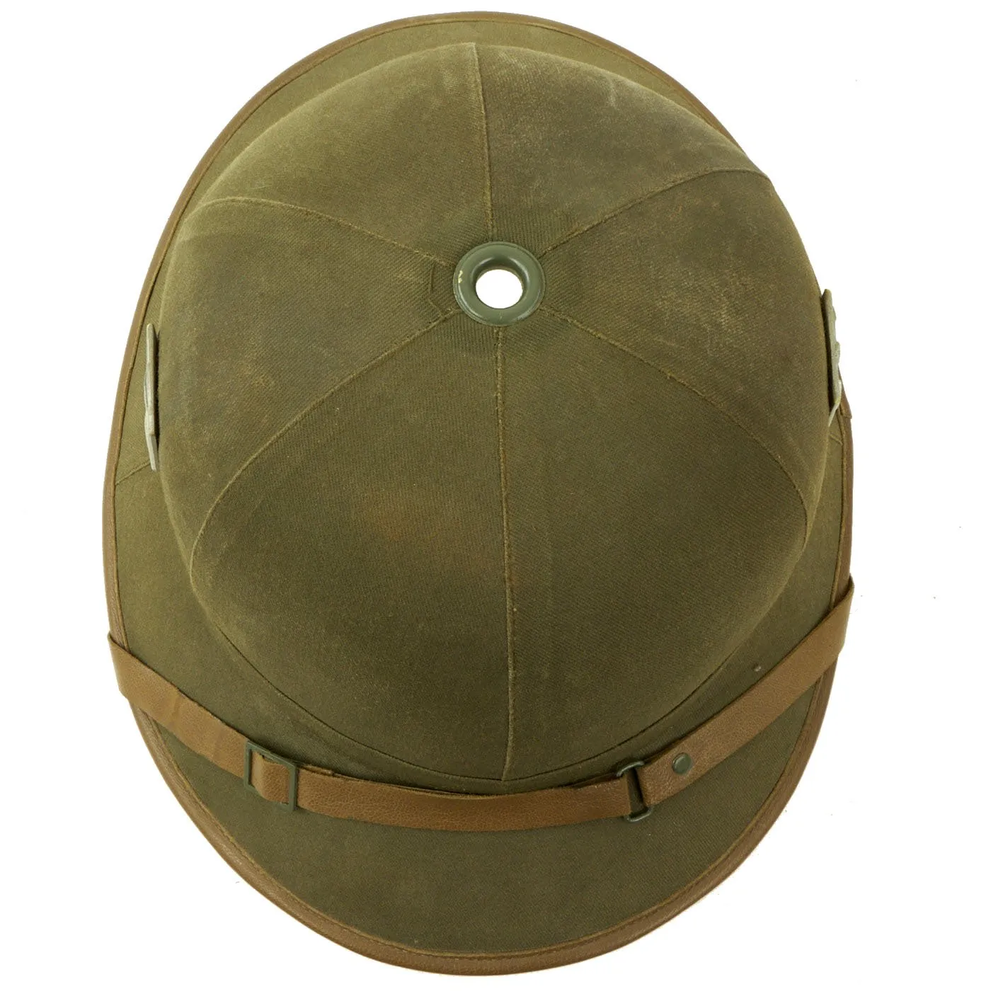 Original German WWII First Model DAK Afrikakorps Green Sun Helmet