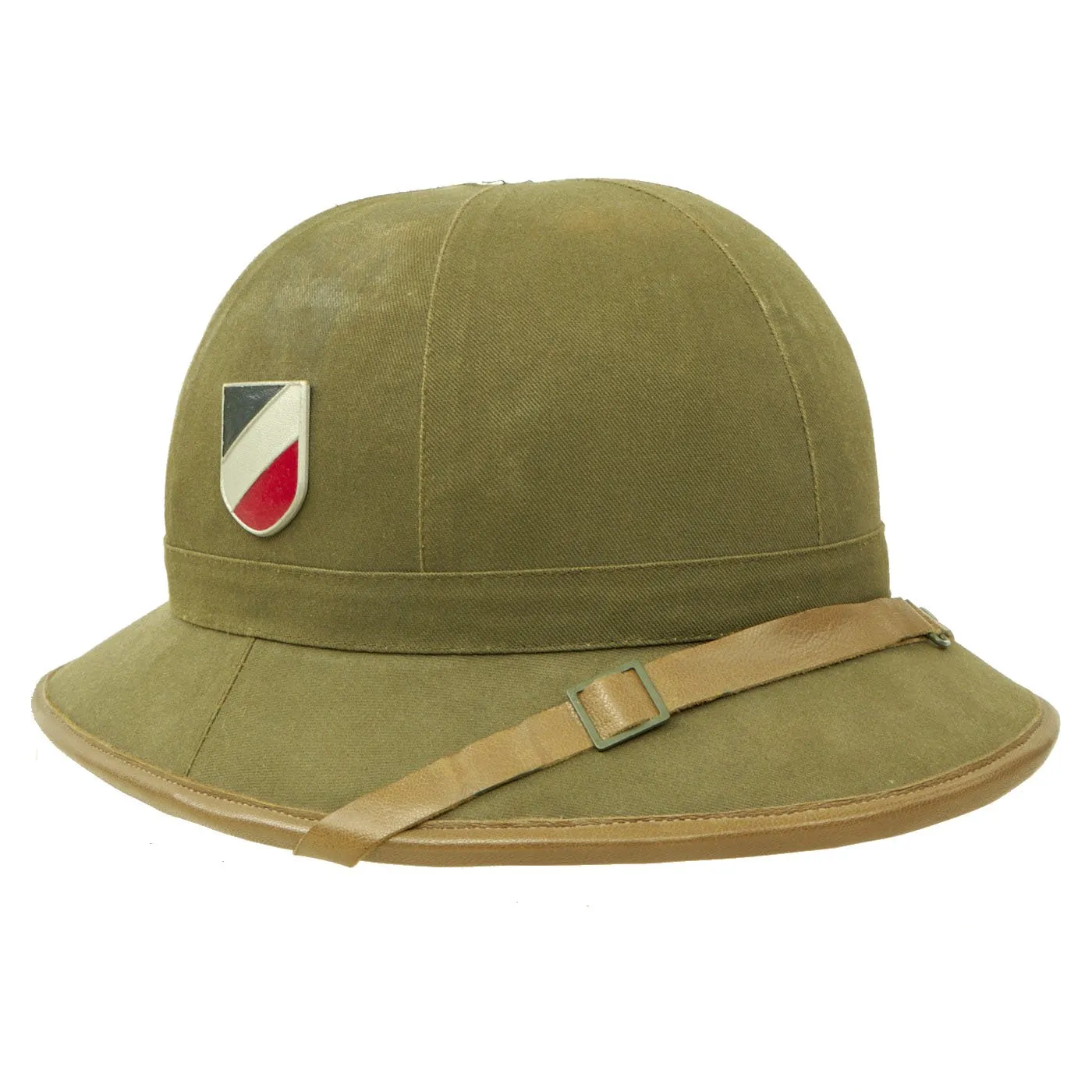 Original German WWII First Model DAK Afrikakorps Green Sun Helmet