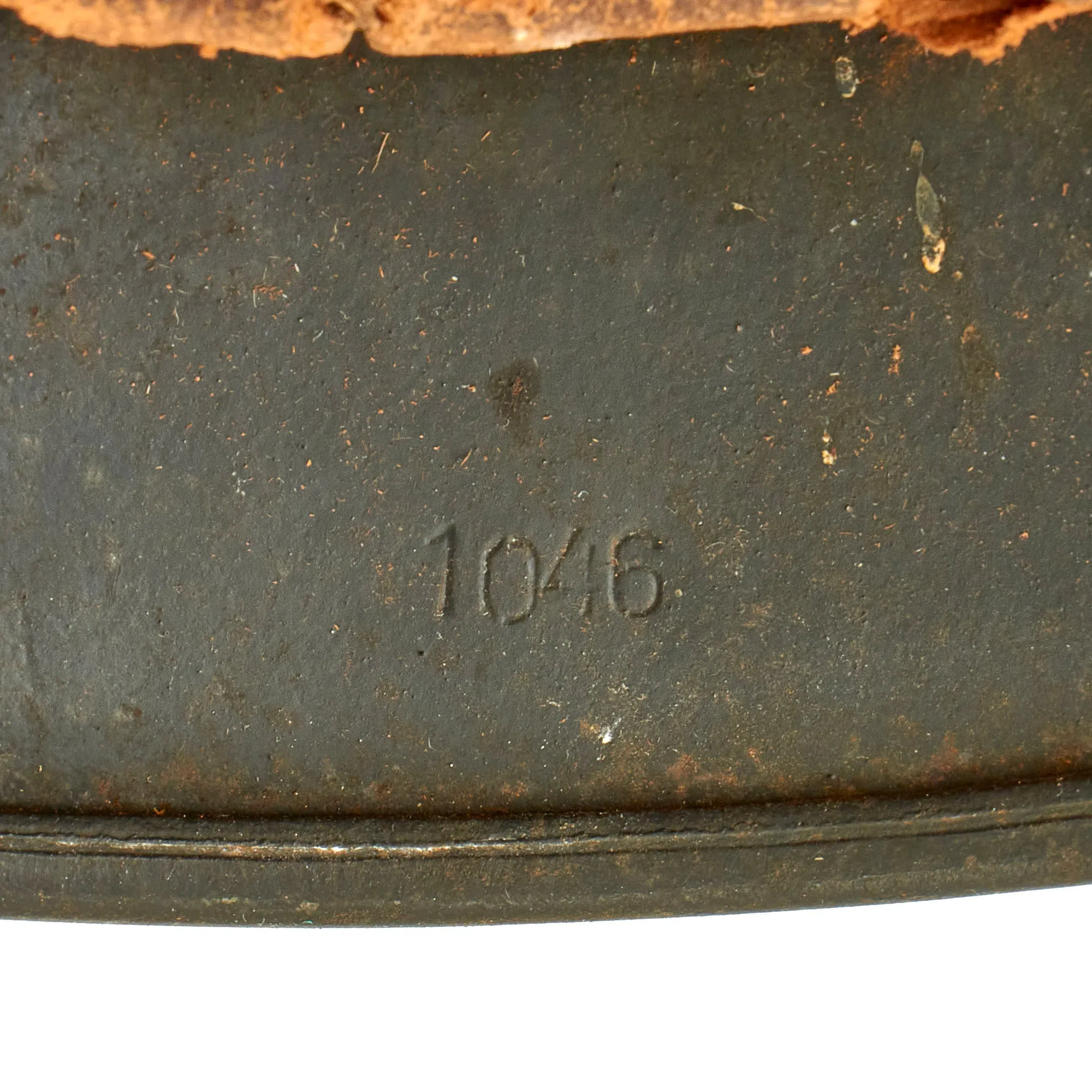 Original German WWII M40 Single Decal Luftwaffe Helmet with USGI Bring Back Certificate & Damaged Liner - ET62