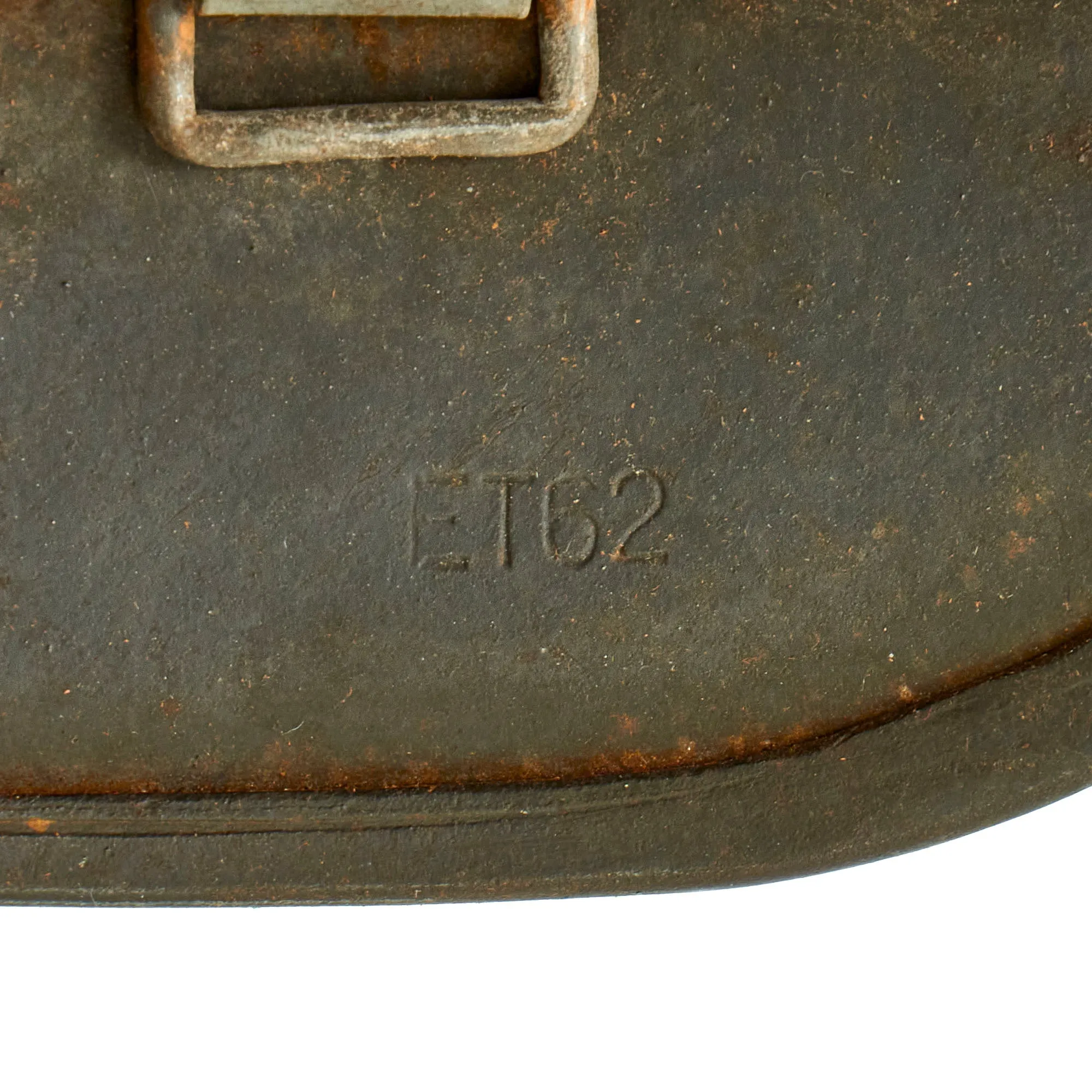 Original German WWII M40 Single Decal Luftwaffe Helmet with USGI Bring Back Certificate & Damaged Liner - ET62
