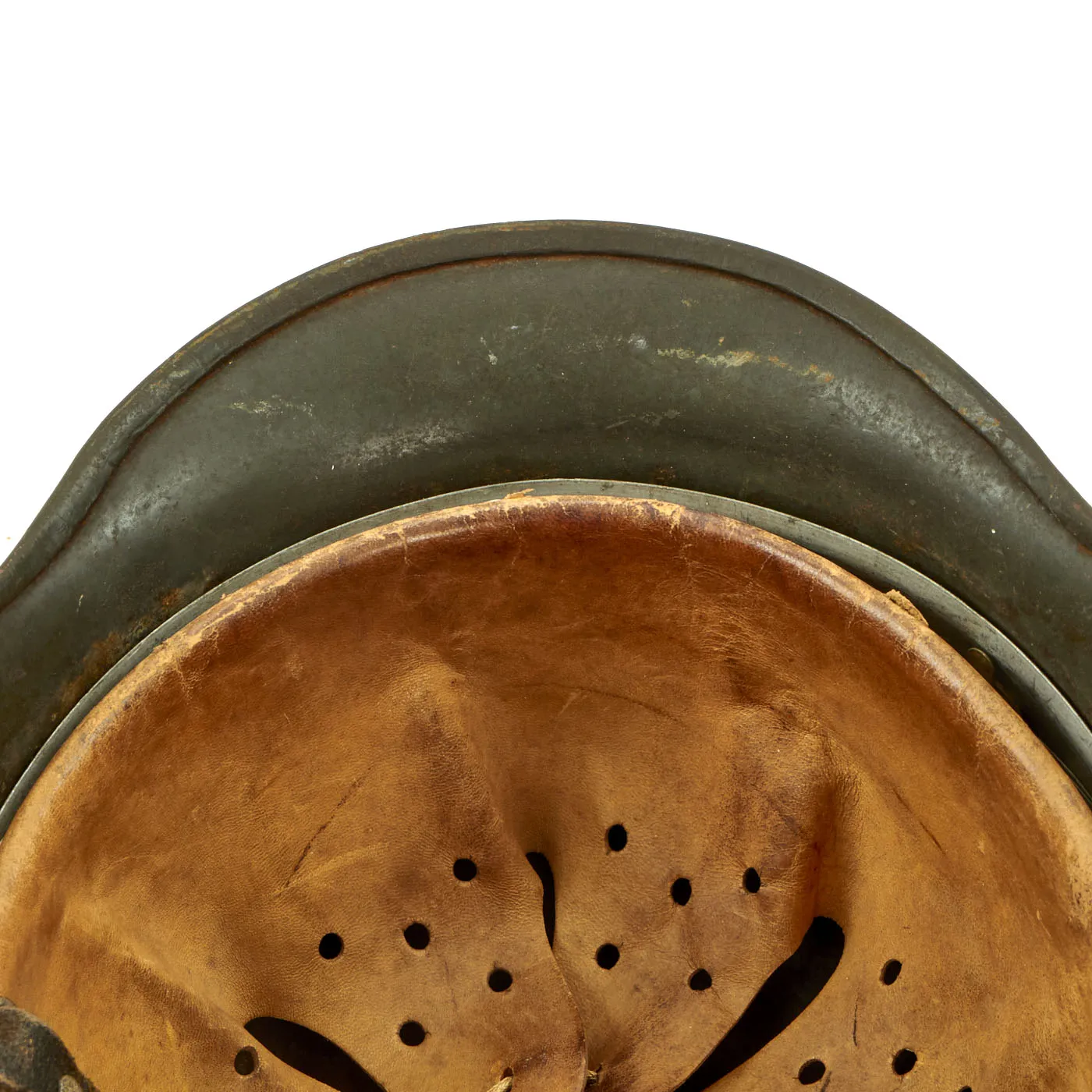 Original German WWII Named Army Heer M35 Single Decal Steel Helmet with 58cm Liner & Chinstrap - SE66