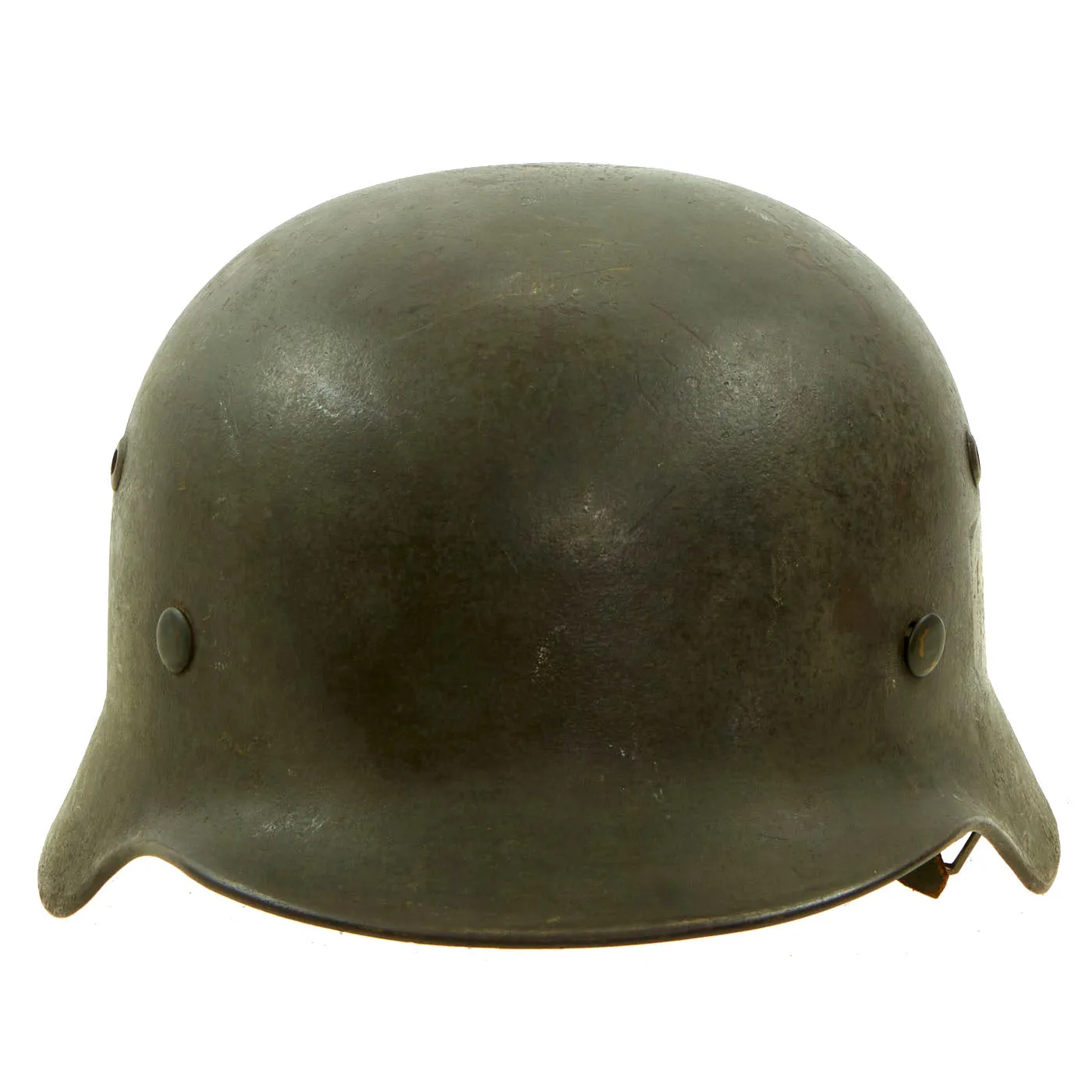Original German WWII Named Army Heer M35 Single Decal Steel Helmet with 58cm Liner & Chinstrap - SE66