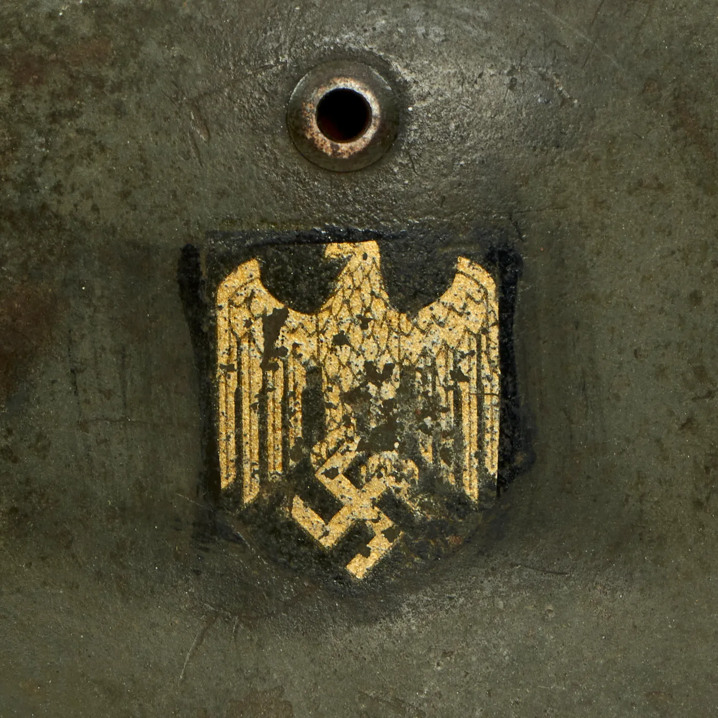 Original German WWII Named Army Heer M35 Single Decal Steel Helmet with 58cm Liner & Chinstrap - SE66