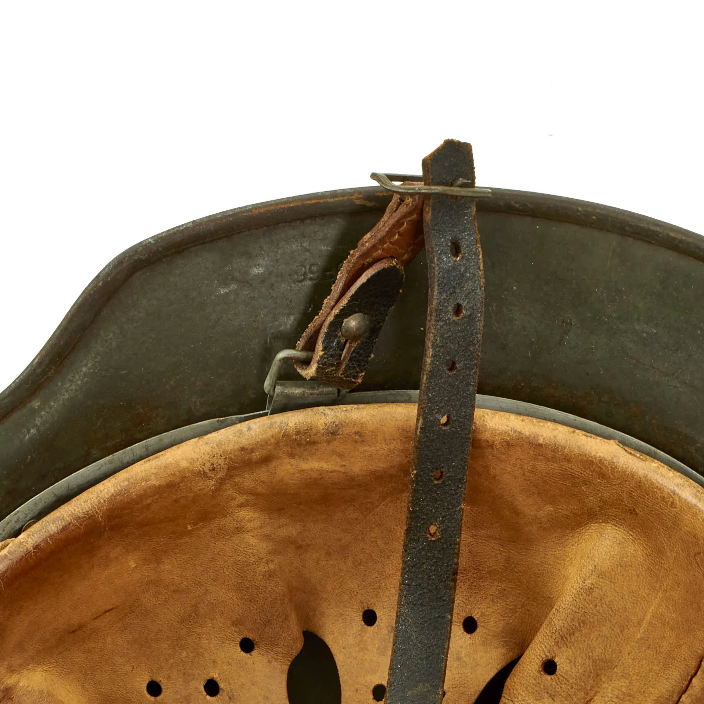 Original German WWII Named Army Heer M35 Single Decal Steel Helmet with 58cm Liner & Chinstrap - SE66