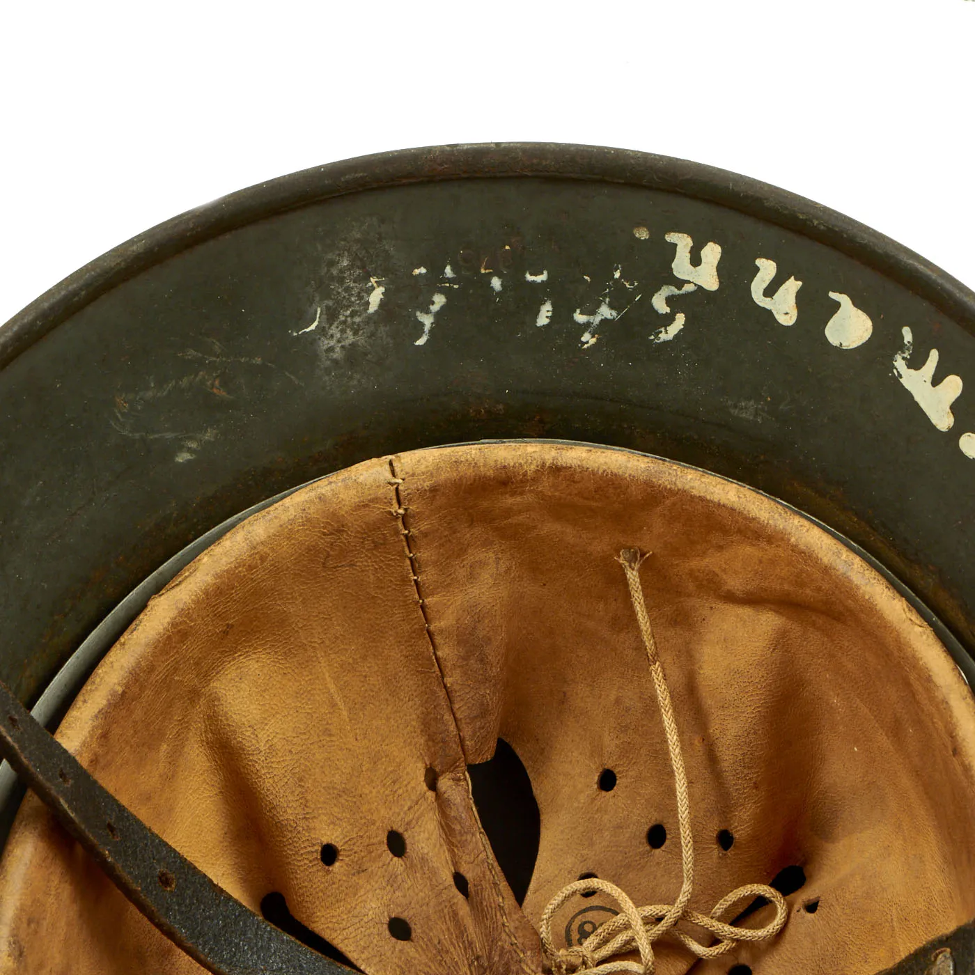 Original German WWII Named Army Heer M35 Single Decal Steel Helmet with 58cm Liner & Chinstrap - SE66