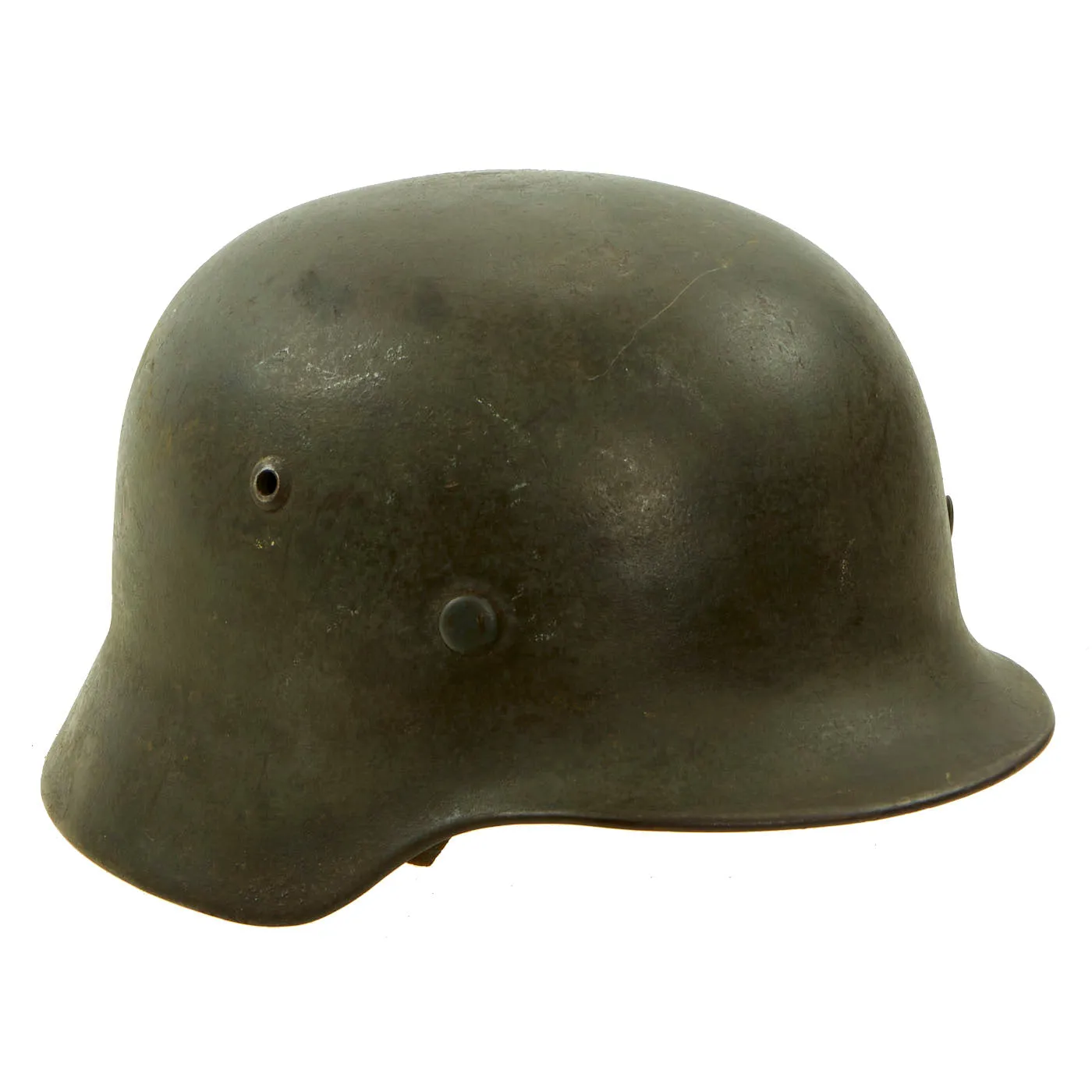 Original German WWII Named Army Heer M35 Single Decal Steel Helmet with 58cm Liner & Chinstrap - SE66