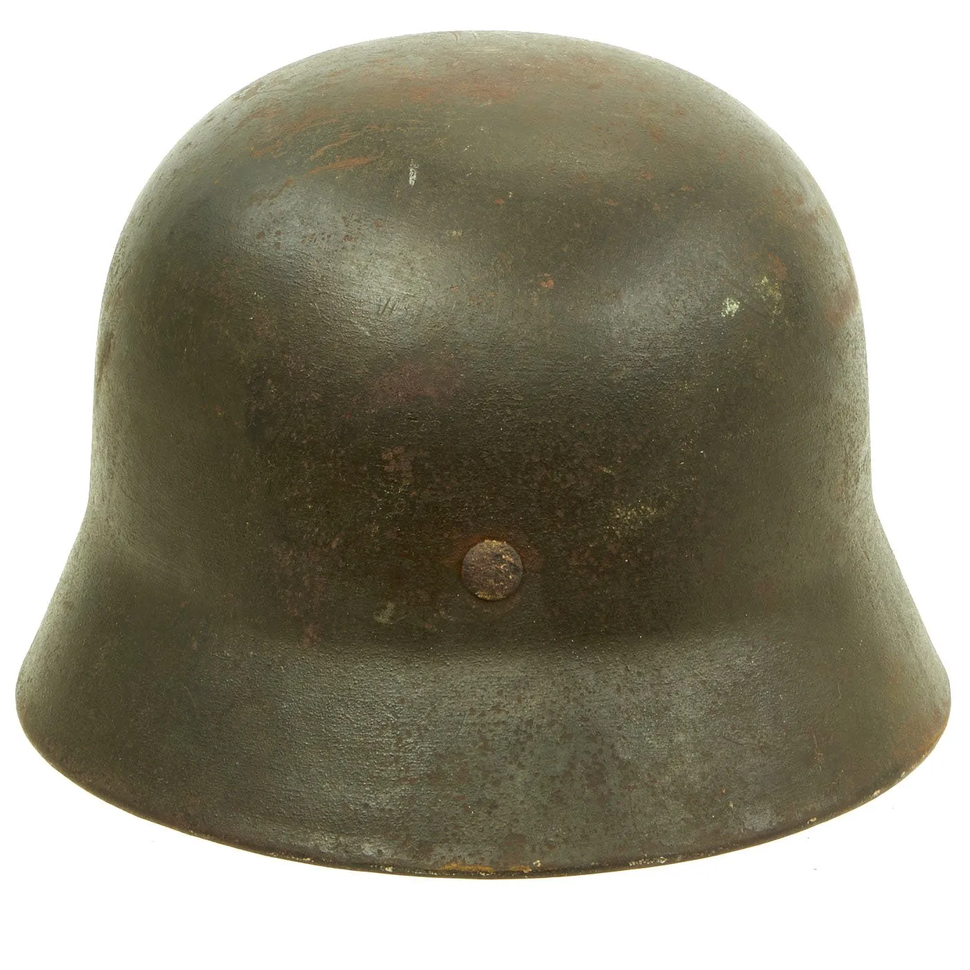 Original German WWII Named Service Worn M40 Single Decal Army Heer Helmet - ET64