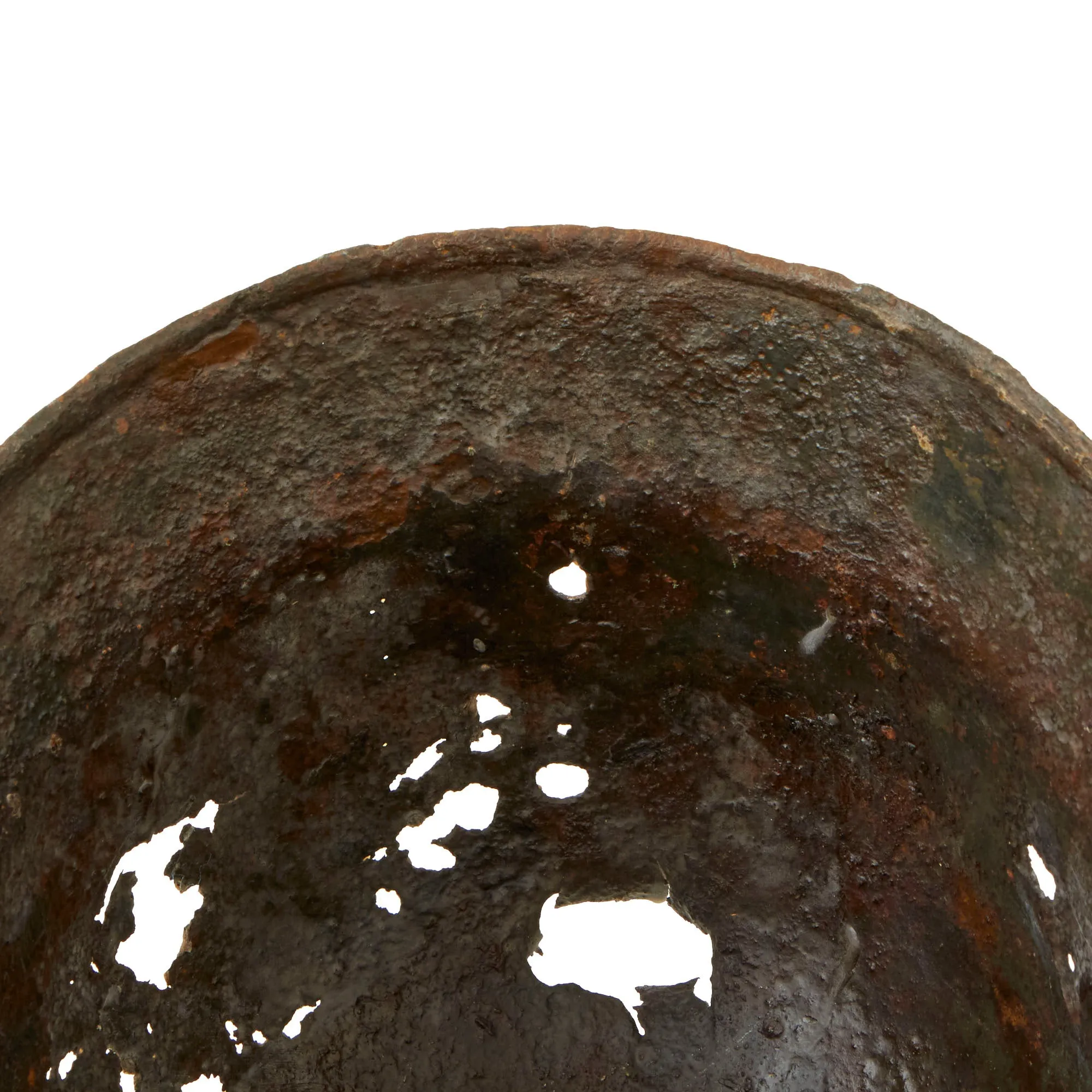 Original German WWII Relic Condition "Dug Up" Army Heer M35 Double Decal Helmet Shell - Size 64 Shell