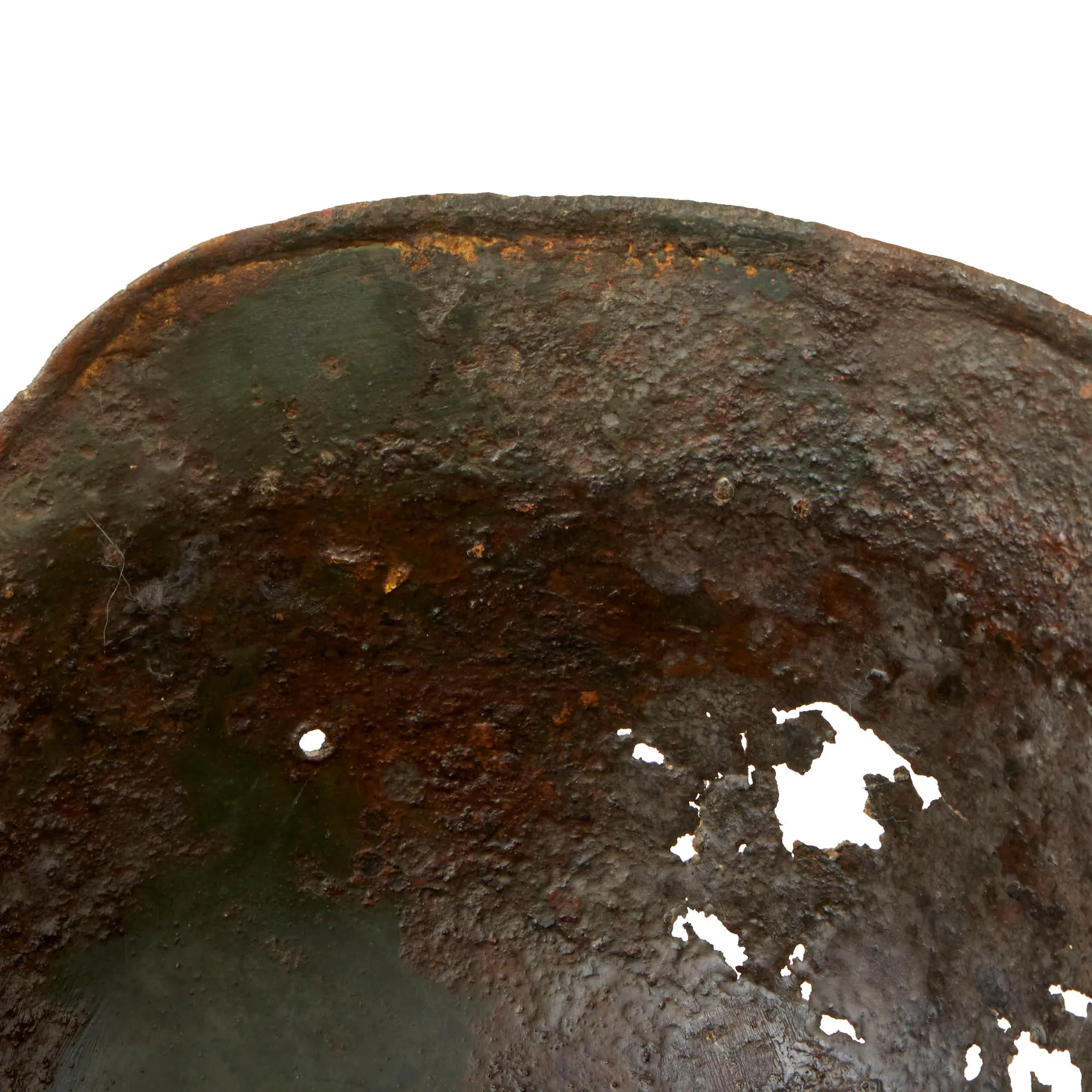 Original German WWII Relic Condition "Dug Up" Army Heer M35 Double Decal Helmet Shell - Size 64 Shell