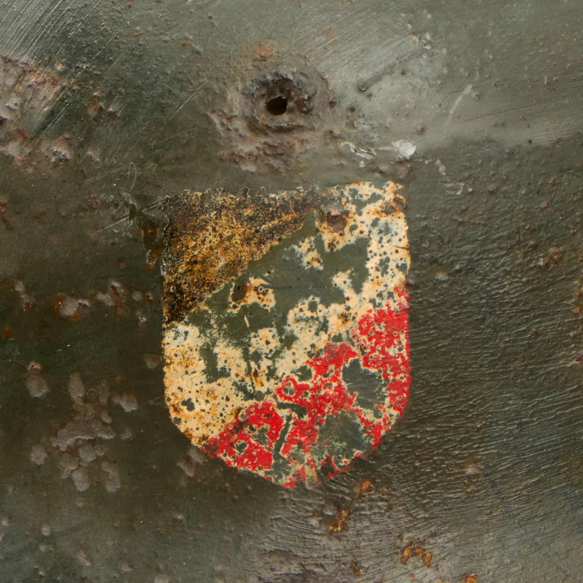 Original German WWII Relic Condition "Dug Up" Army Heer M35 Double Decal Helmet Shell - Size 64 Shell