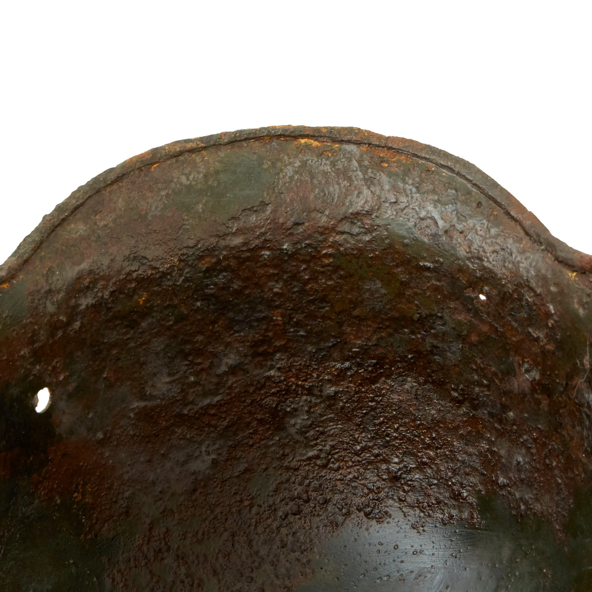 Original German WWII Relic Condition "Dug Up" Army Heer M35 Double Decal Helmet Shell - Size 64 Shell