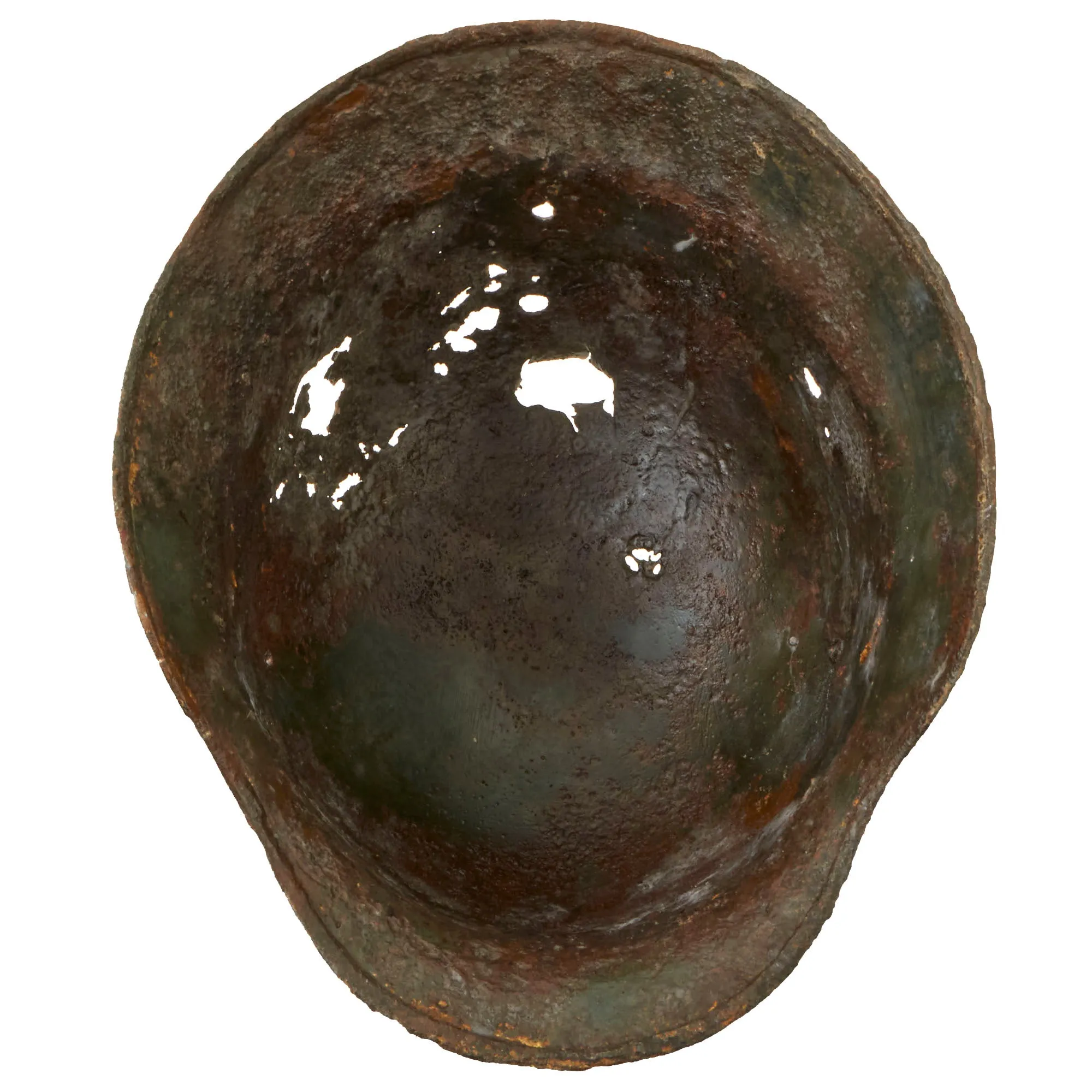 Original German WWII Relic Condition "Dug Up" Army Heer M35 Double Decal Helmet Shell - Size 64 Shell