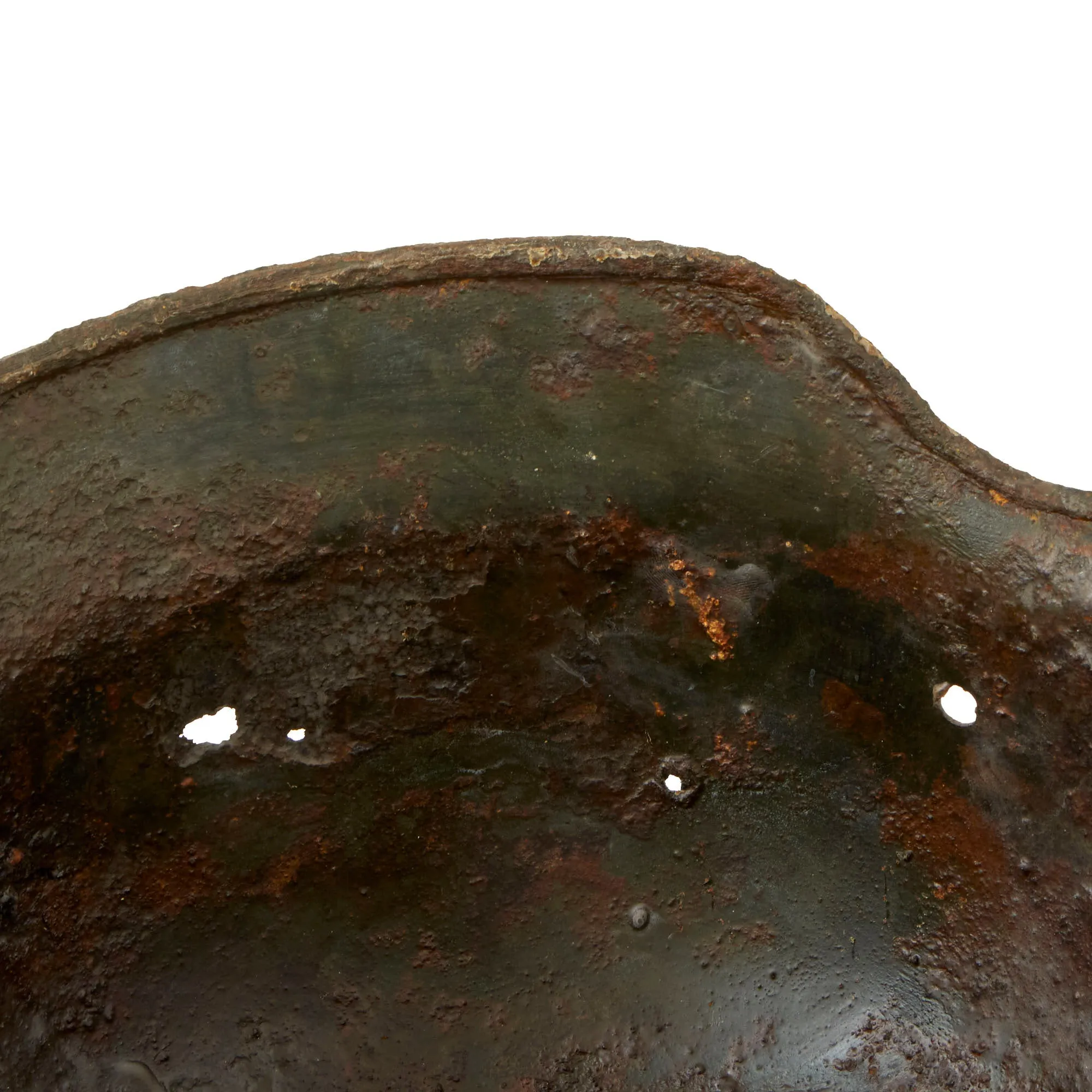 Original German WWII Relic Condition "Dug Up" Army Heer M35 Double Decal Helmet Shell - Size 64 Shell