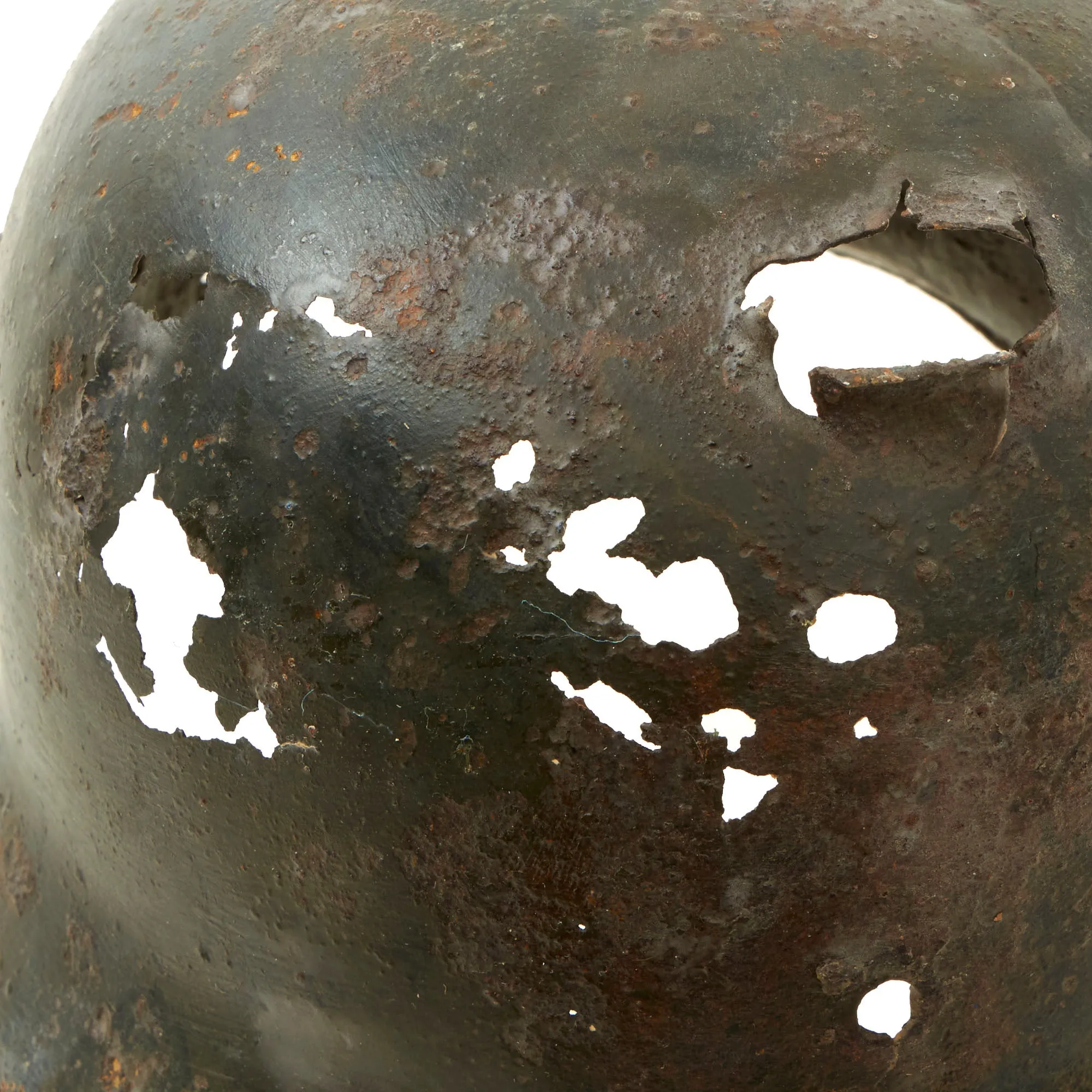 Original German WWII Relic Condition "Dug Up" Army Heer M35 Double Decal Helmet Shell - Size 64 Shell