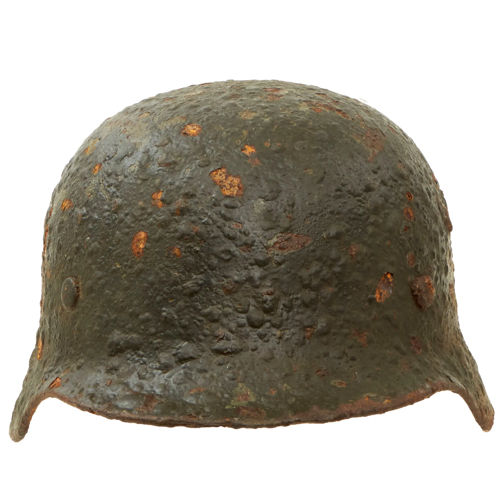 Original German WWII Relic Condition Siege of Leningrad "Dug Up" Army Heer M35 Double Decal Helmet - Size 64 Shell