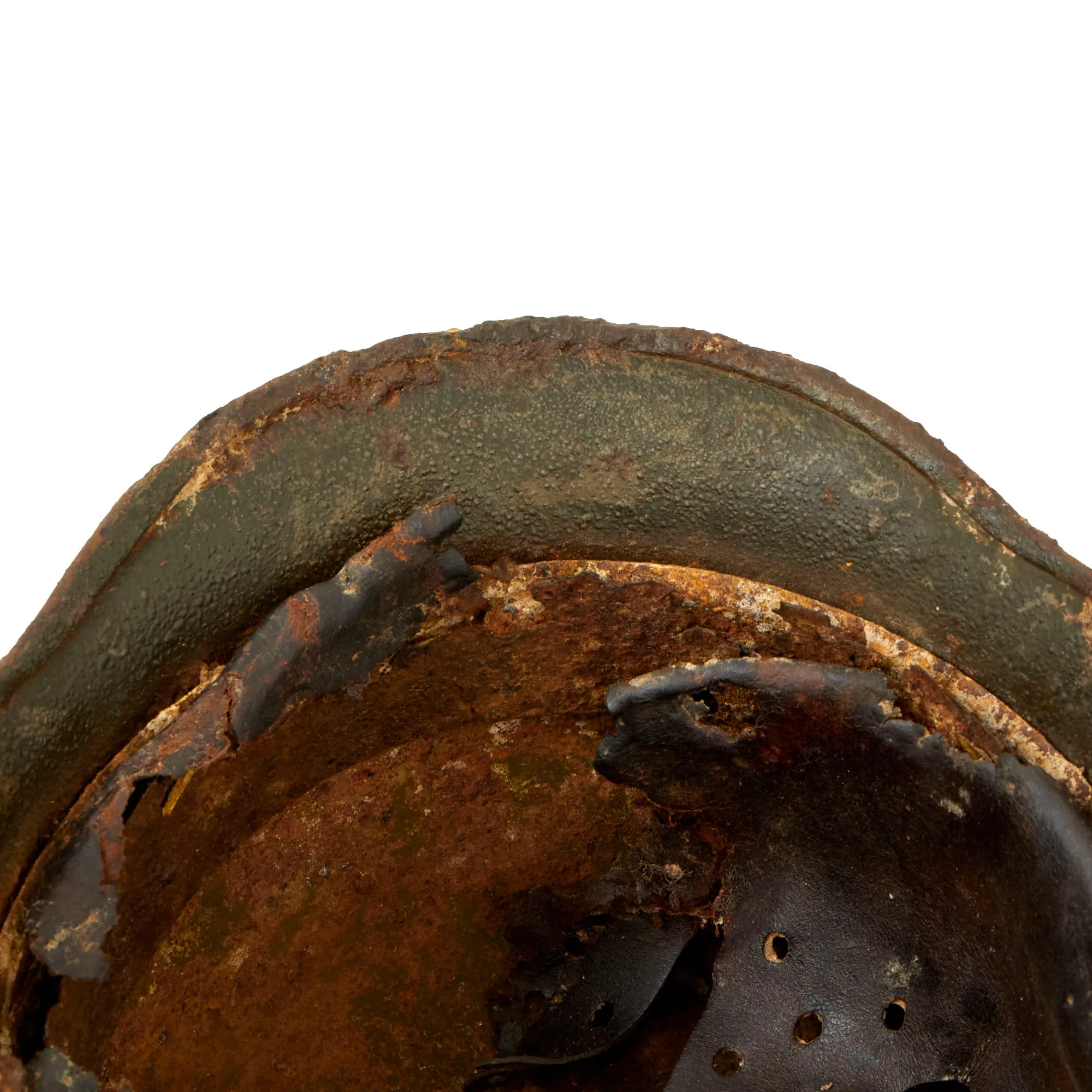 Original German WWII Relic Condition Siege of Leningrad "Dug Up" Army Heer M35 Double Decal Helmet - Size 64 Shell