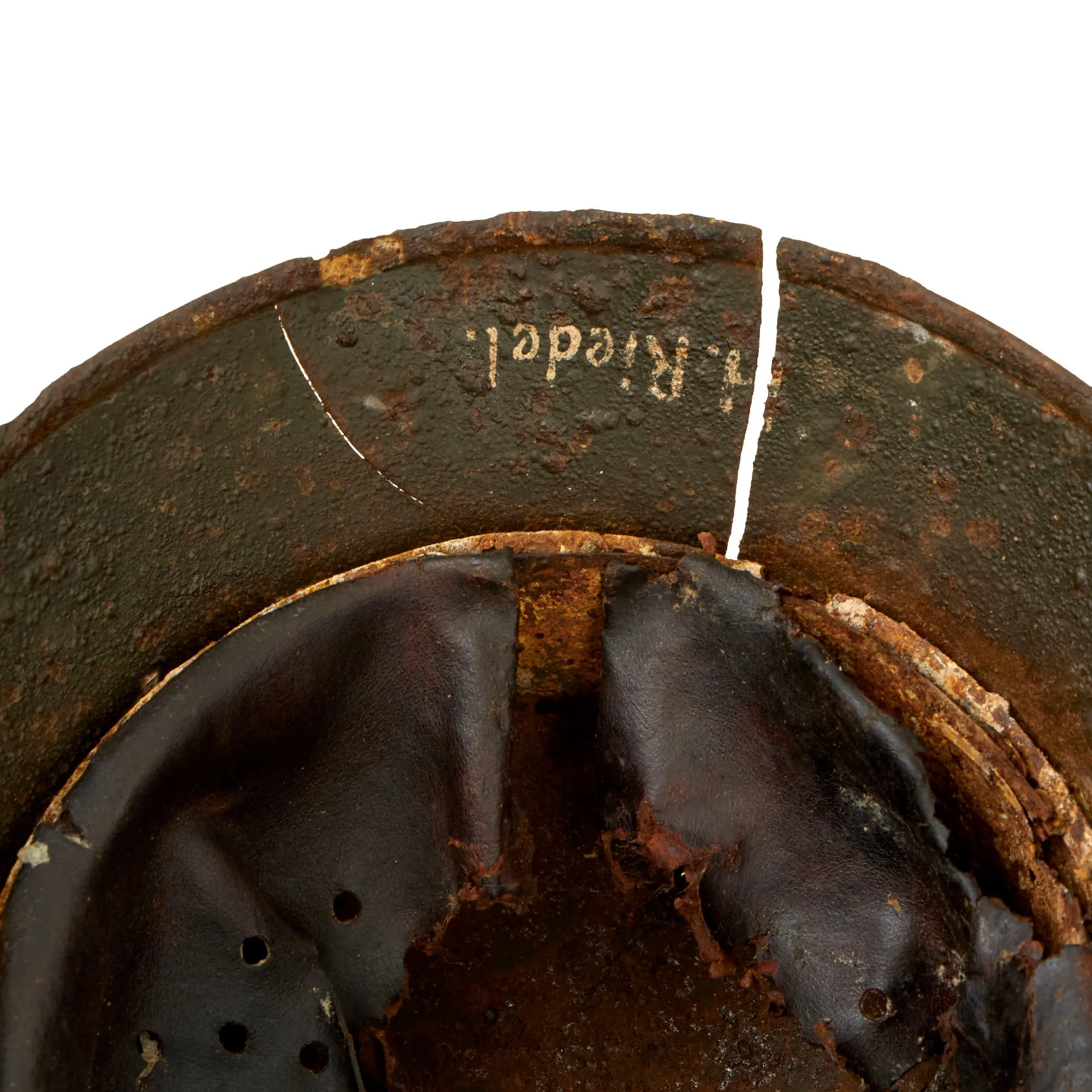 Original German WWII Relic Condition Siege of Leningrad "Dug Up" Army Heer M35 Double Decal Helmet - Size 64 Shell