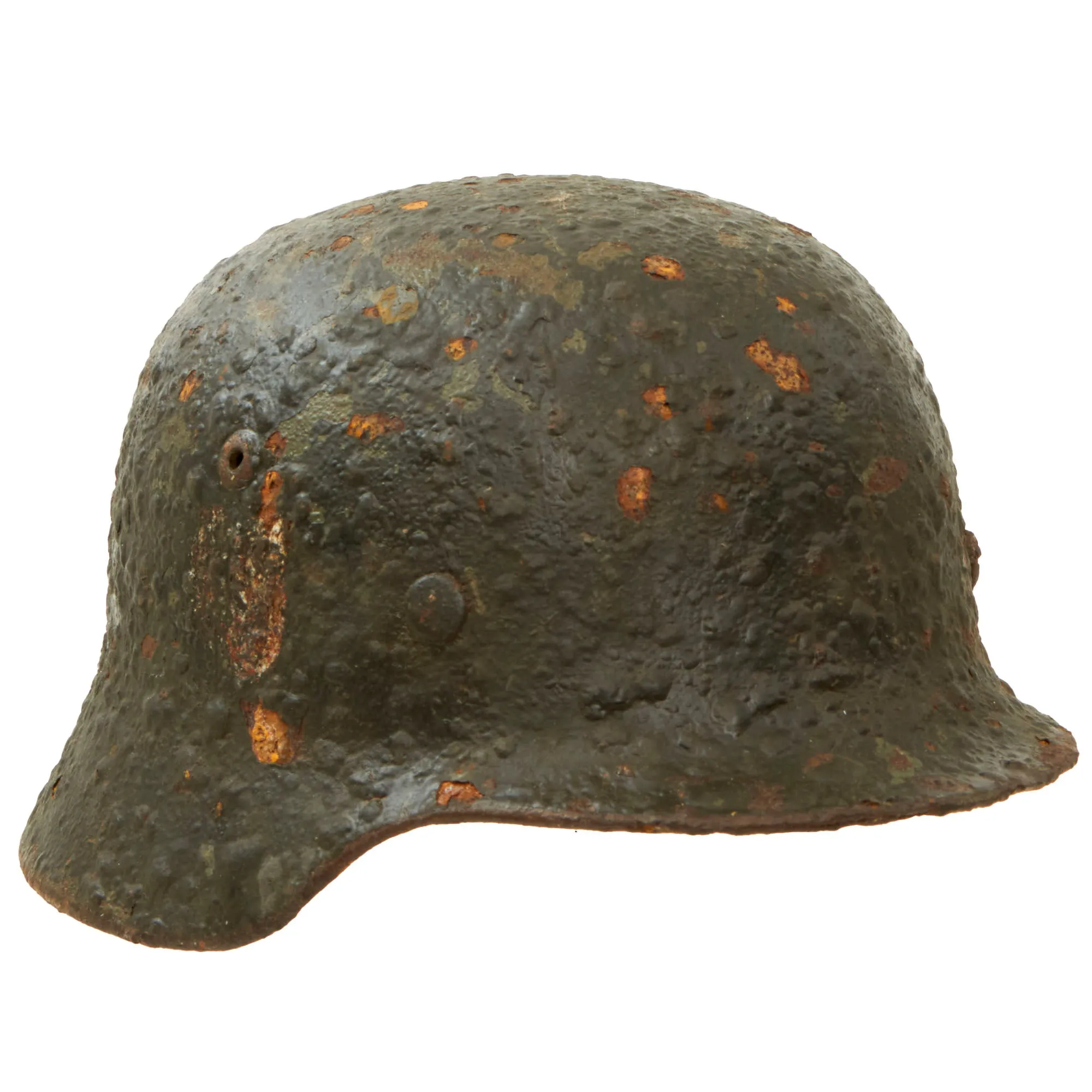 Original German WWII Relic Condition Siege of Leningrad "Dug Up" Army Heer M35 Double Decal Helmet - Size 64 Shell