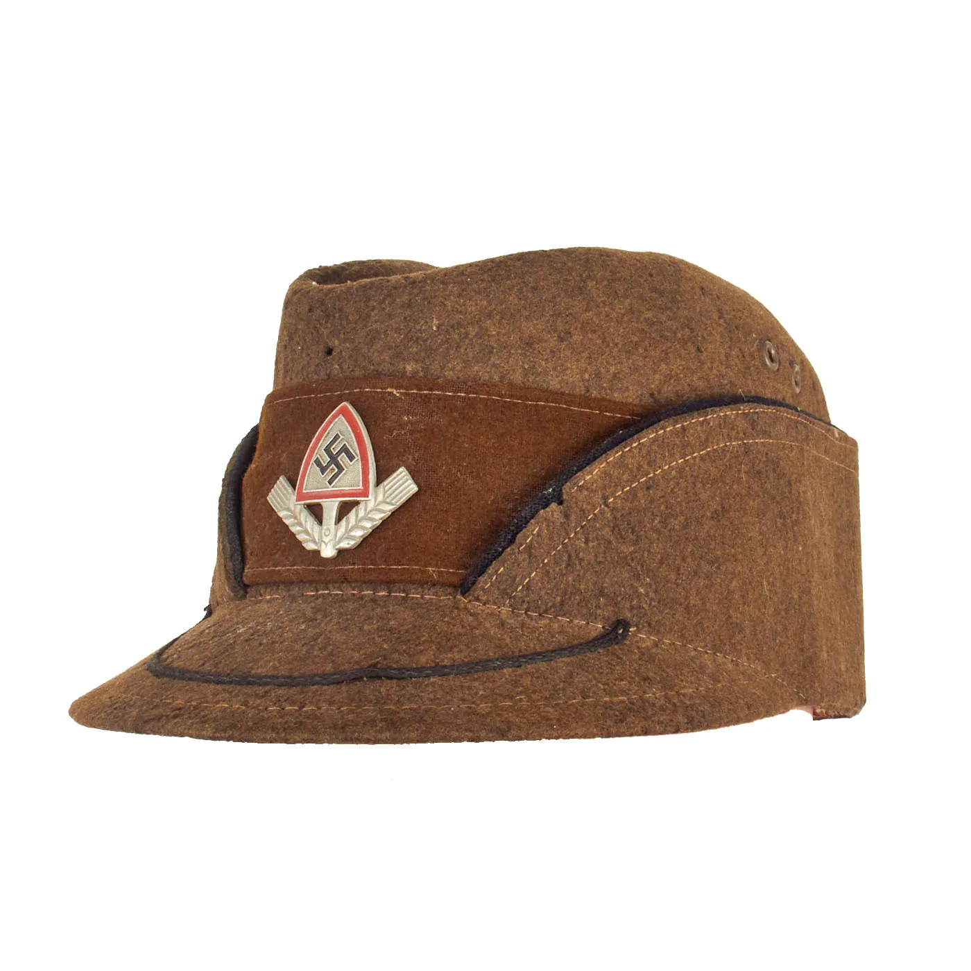 Original German WWII Service Worn RAD Labor Service EM/NCO "Robin Hood" Cap - size 56
