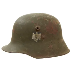 Original German WWII Transitional Heer Army Single Decal M18 "Hungarian" Helmet Shell by Berndorfer - Size 64