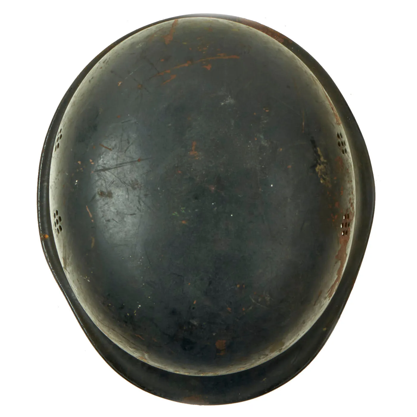 Original German WWII USGI Captured and Decorated M34 Civic Steel Helmet - size 55