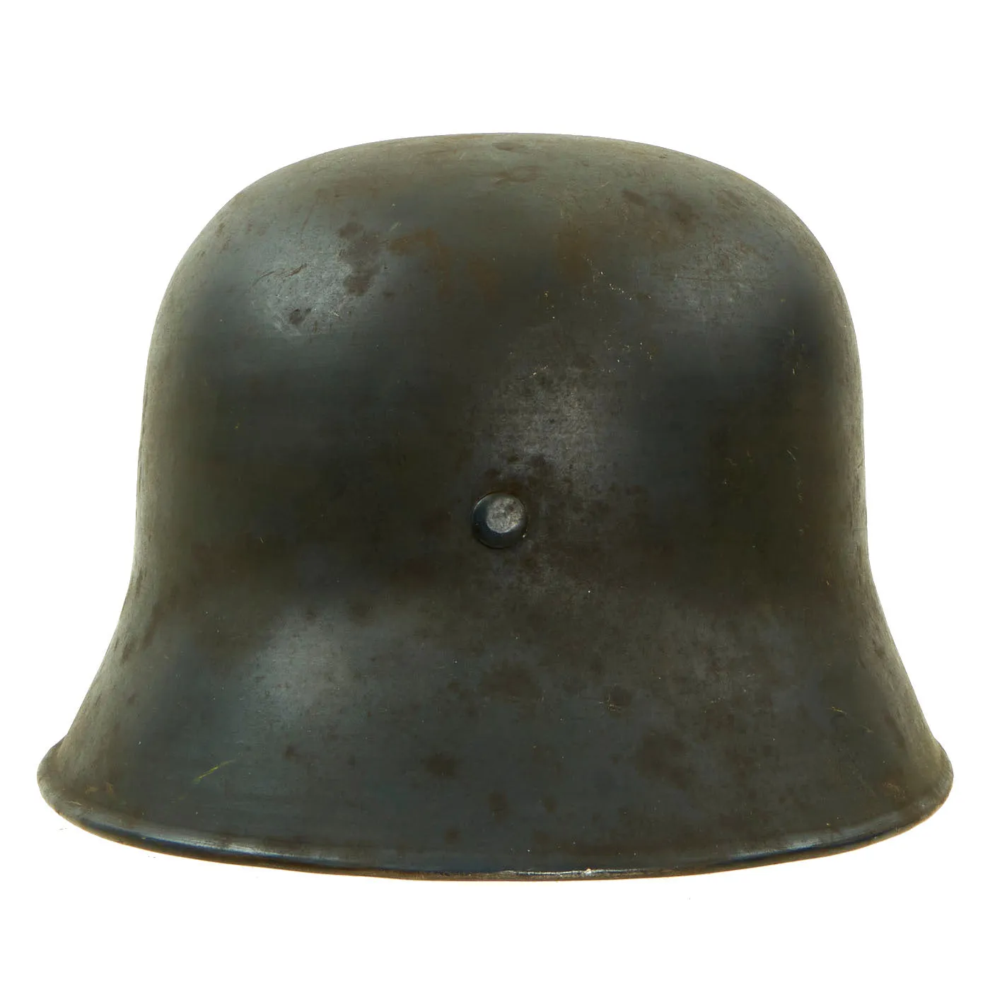 Original Rare German Pre-WWII Luftschutz Civil Air Defense Commercial Stahlhelm Helmet with Liner & Chinstrap - Shell Size 66