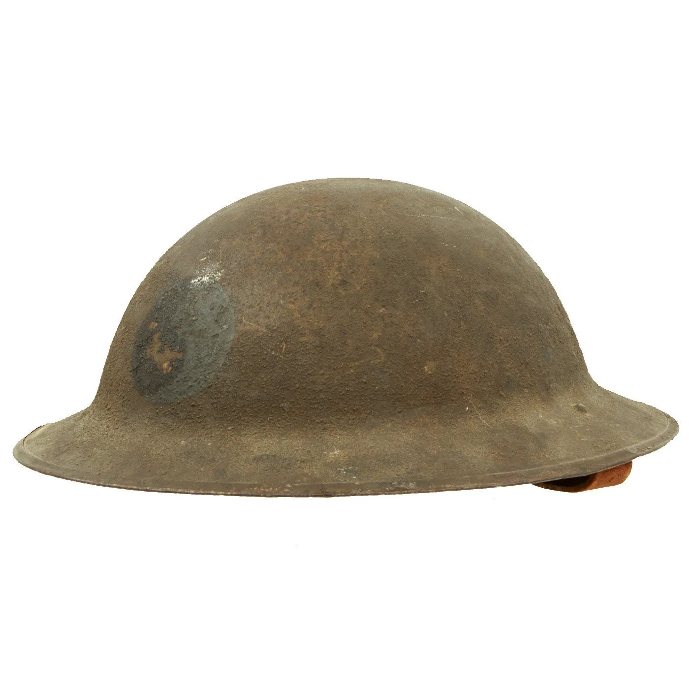 Original U.S. WWI M1917 29th Infantry Division Doughboy Helmet with Liner & Chinstrap - Blue & Gray Division