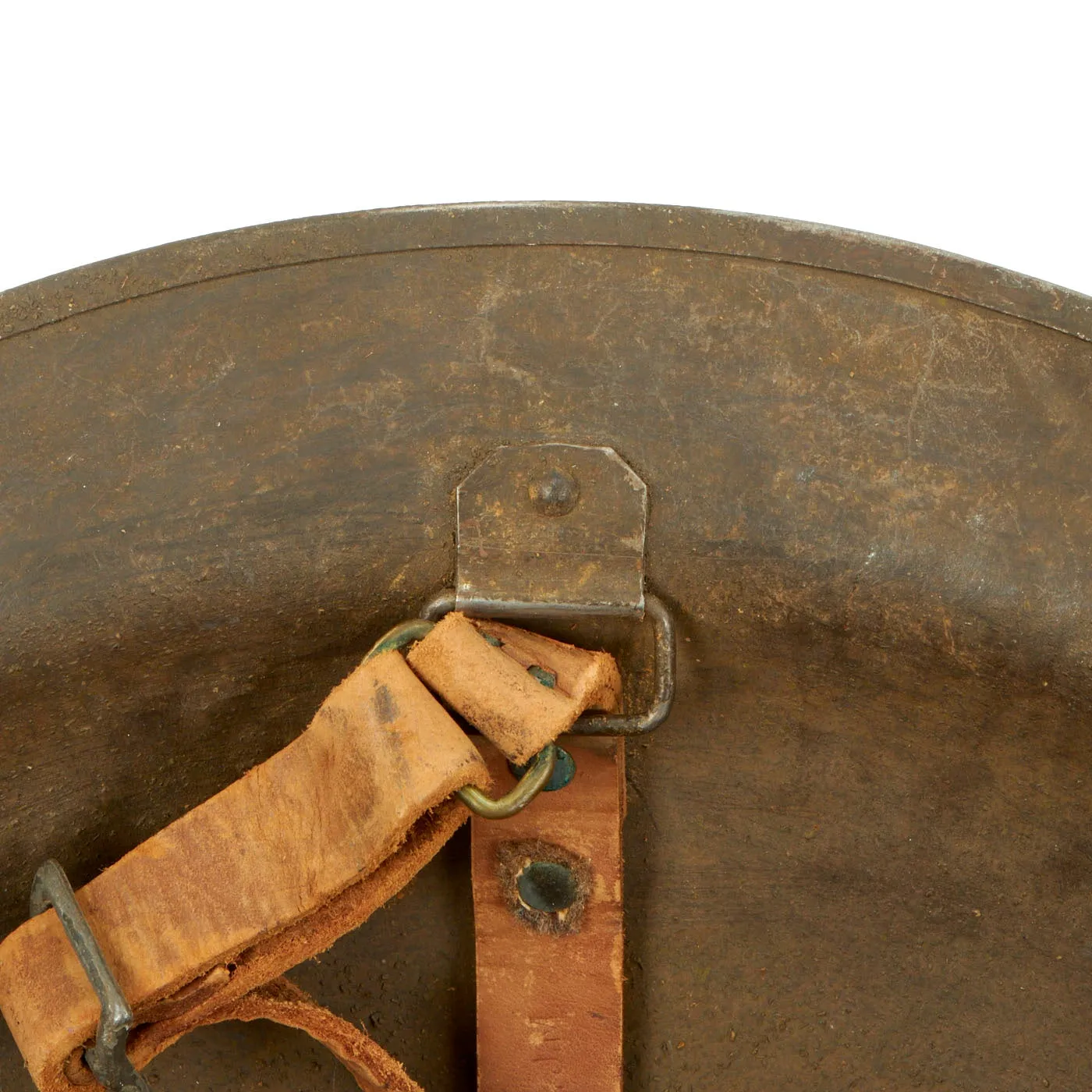 Original U.S. WWI United States Marine Corps M1917 Helmet With E.G.A. - Shell with Chinstrap