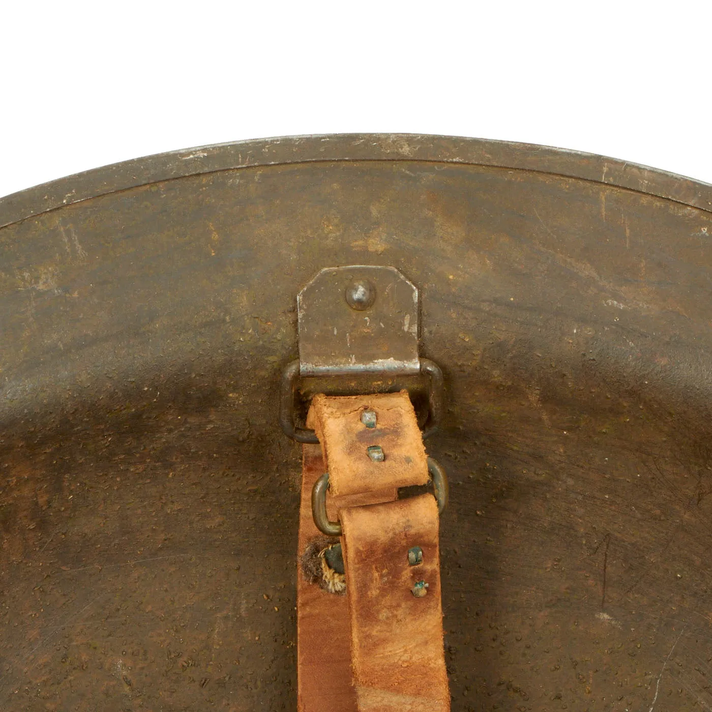 Original U.S. WWI United States Marine Corps M1917 Helmet With E.G.A. - Shell with Chinstrap