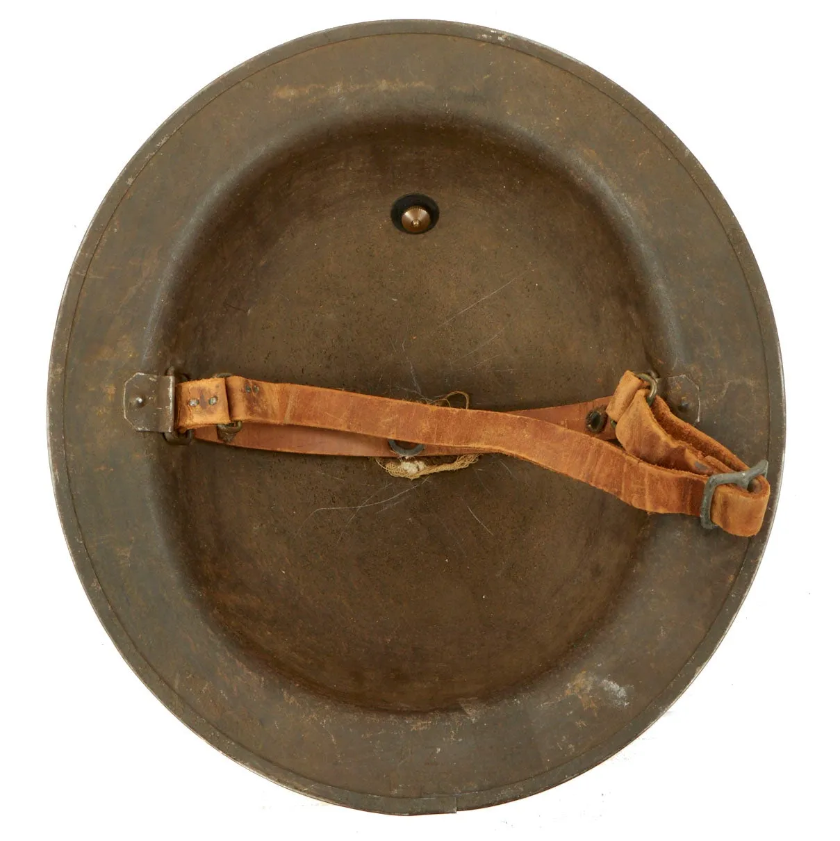 Original U.S. WWI United States Marine Corps M1917 Helmet With E.G.A. - Shell with Chinstrap