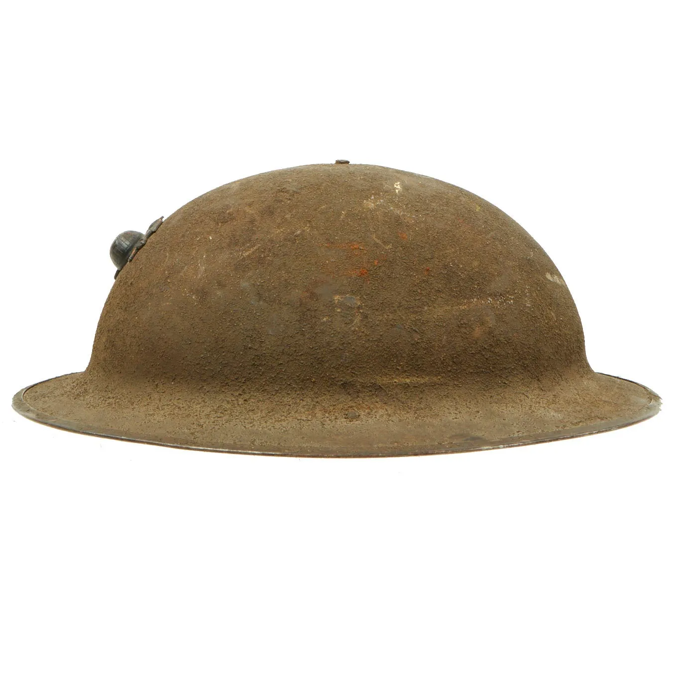 Original U.S. WWI United States Marine Corps M1917 Helmet With E.G.A. - Shell with Chinstrap