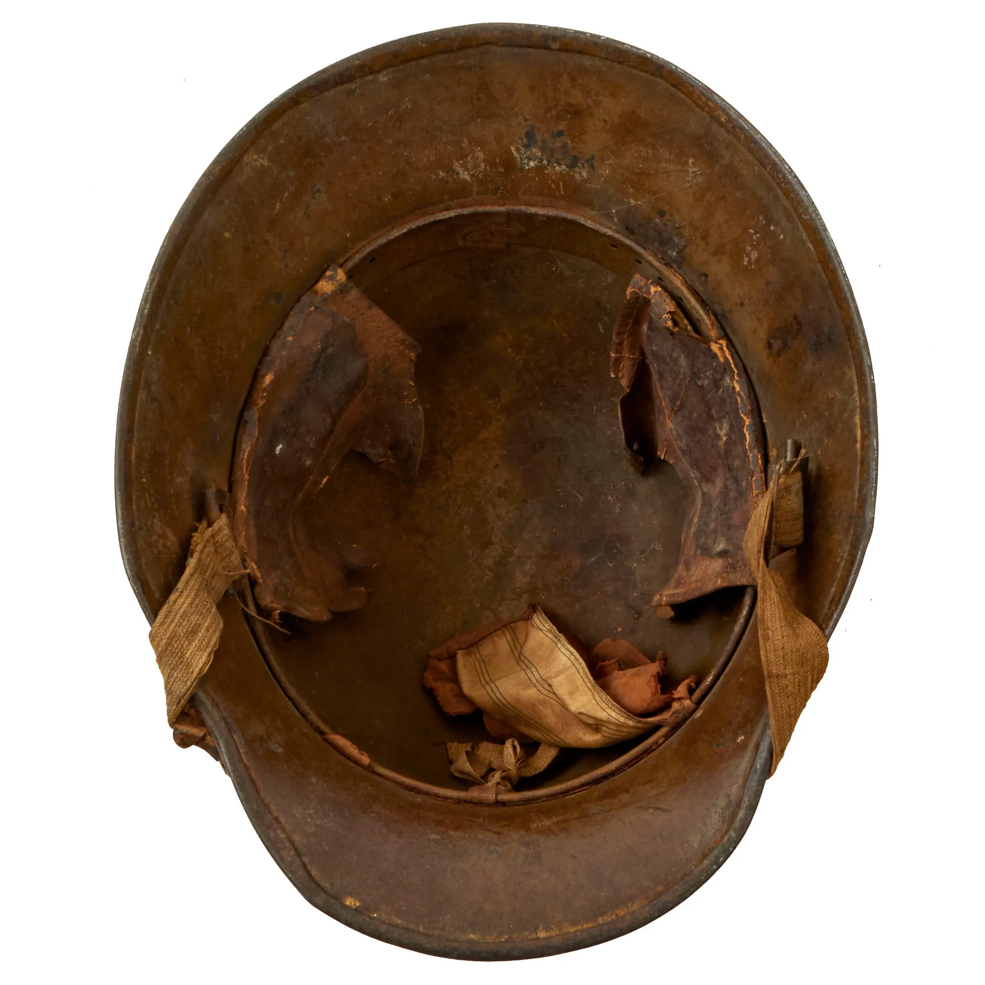 Original WWI Austro-Hungarian Model M18 “Hungarian” Steel Helmet by Berndorfer with Partial Liner & Scarce Chinstrap Configuration - Size 64