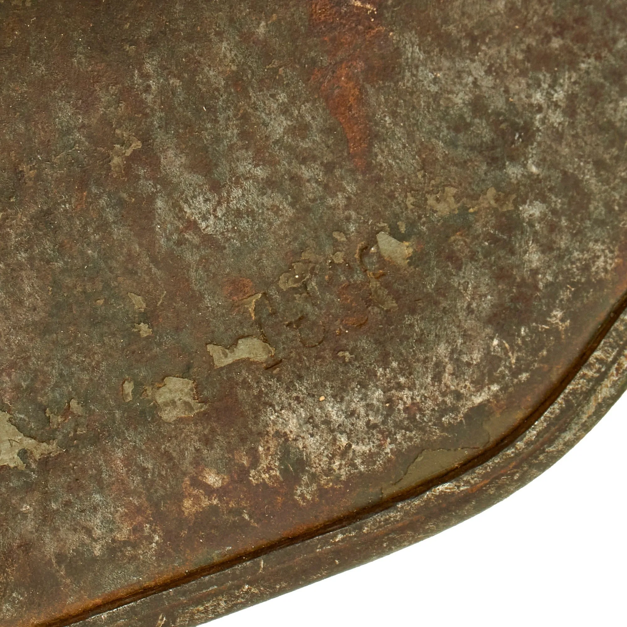 Original WWI Polish Used Austro-Hungarian M17 Steel Helmet with Liner - Massive Size, Marked TJ68
