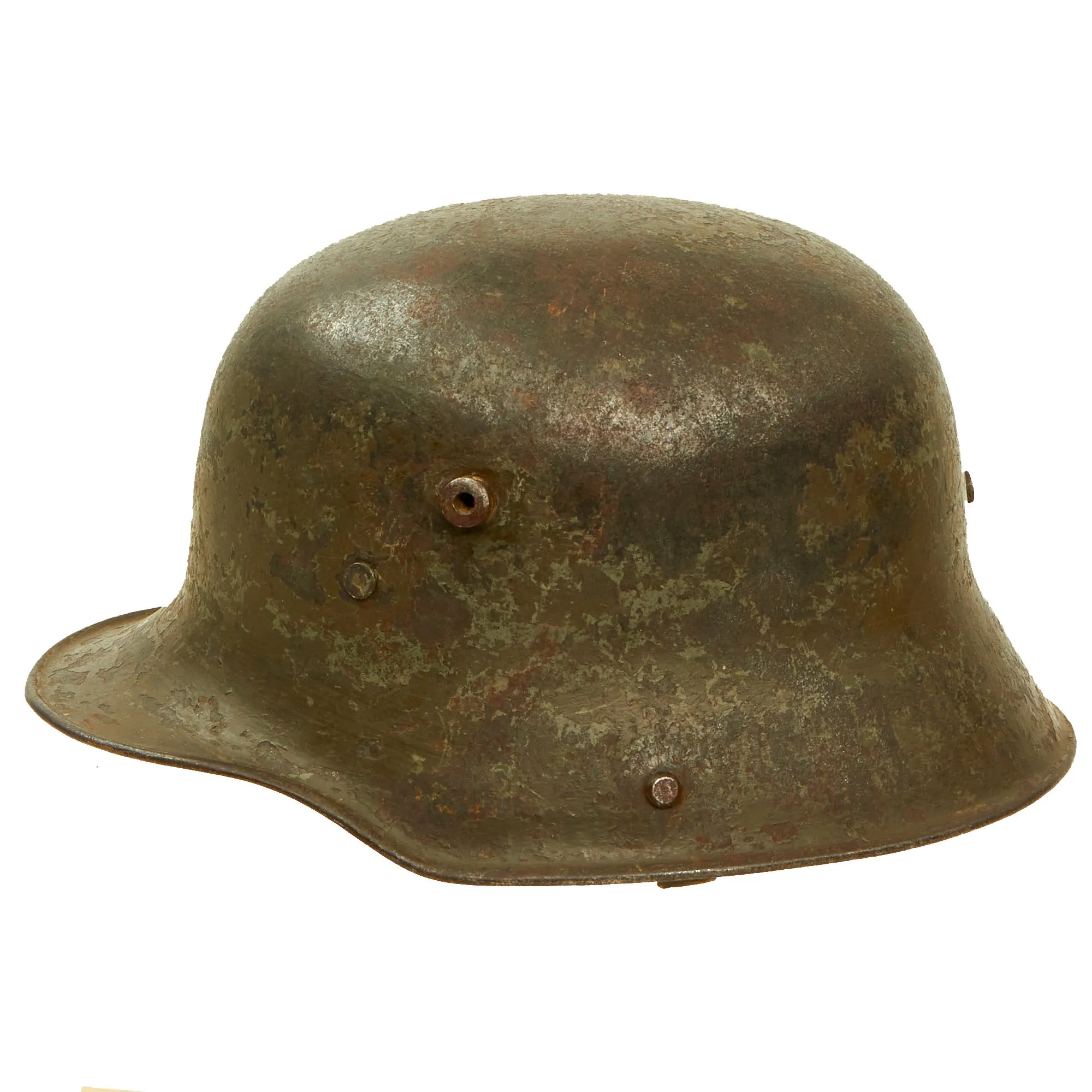 Original WWI Polish Used Austro-Hungarian M17 Steel Helmet with Liner - Massive Size, Marked TJ68