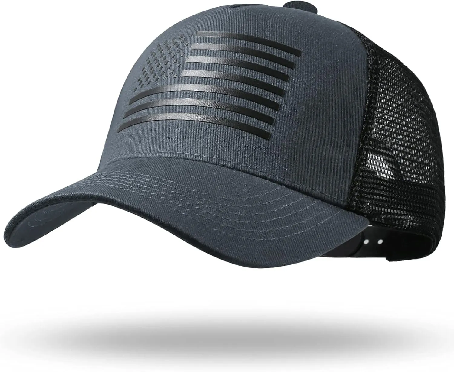 Oversize XXL American Flag Trucker Hat Sport Snapback Hat, Large Size Breathable Mesh Baseball Cap for Men Big Head